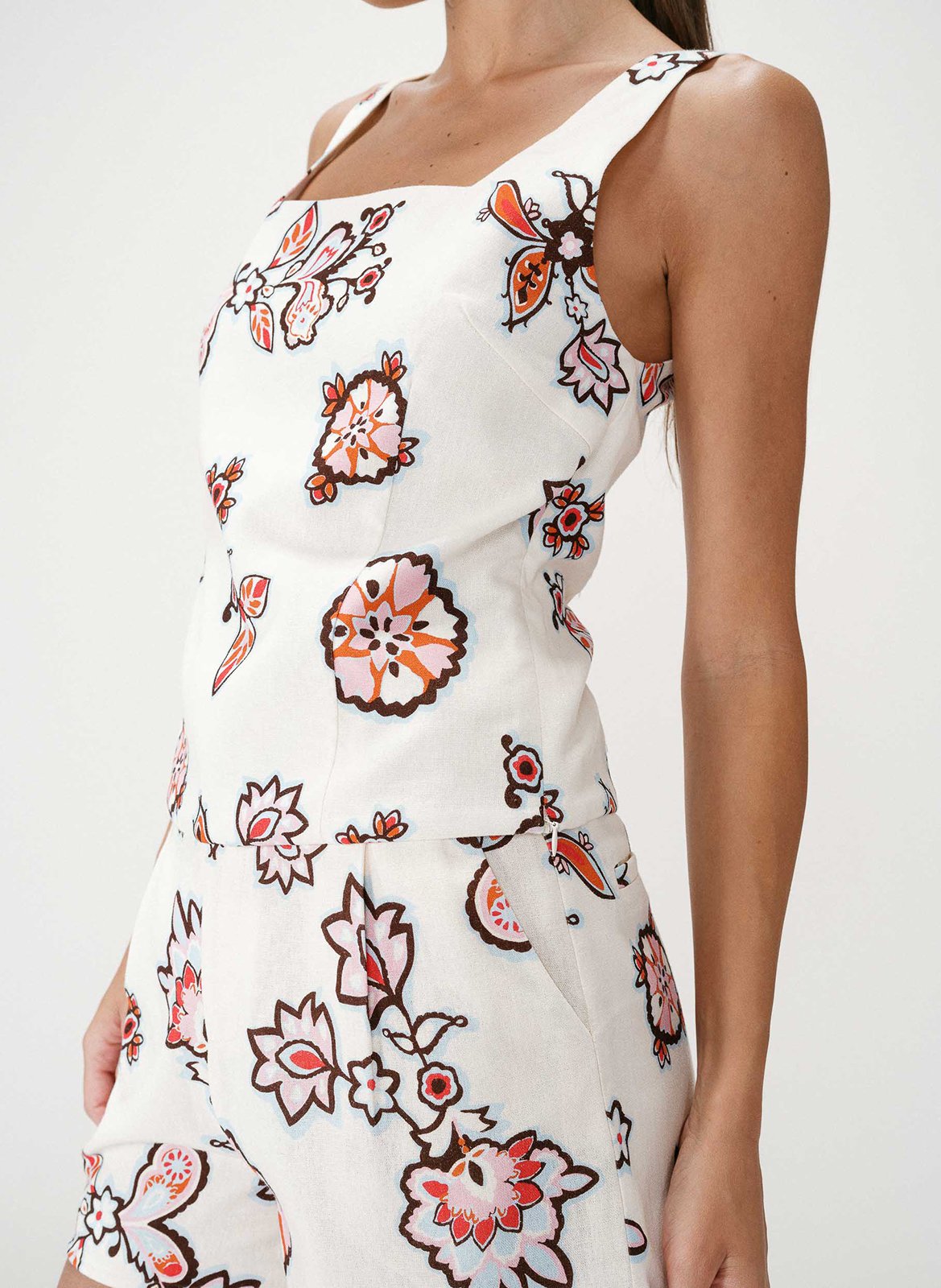 Top col carré  GRACE ET MILA Blanc