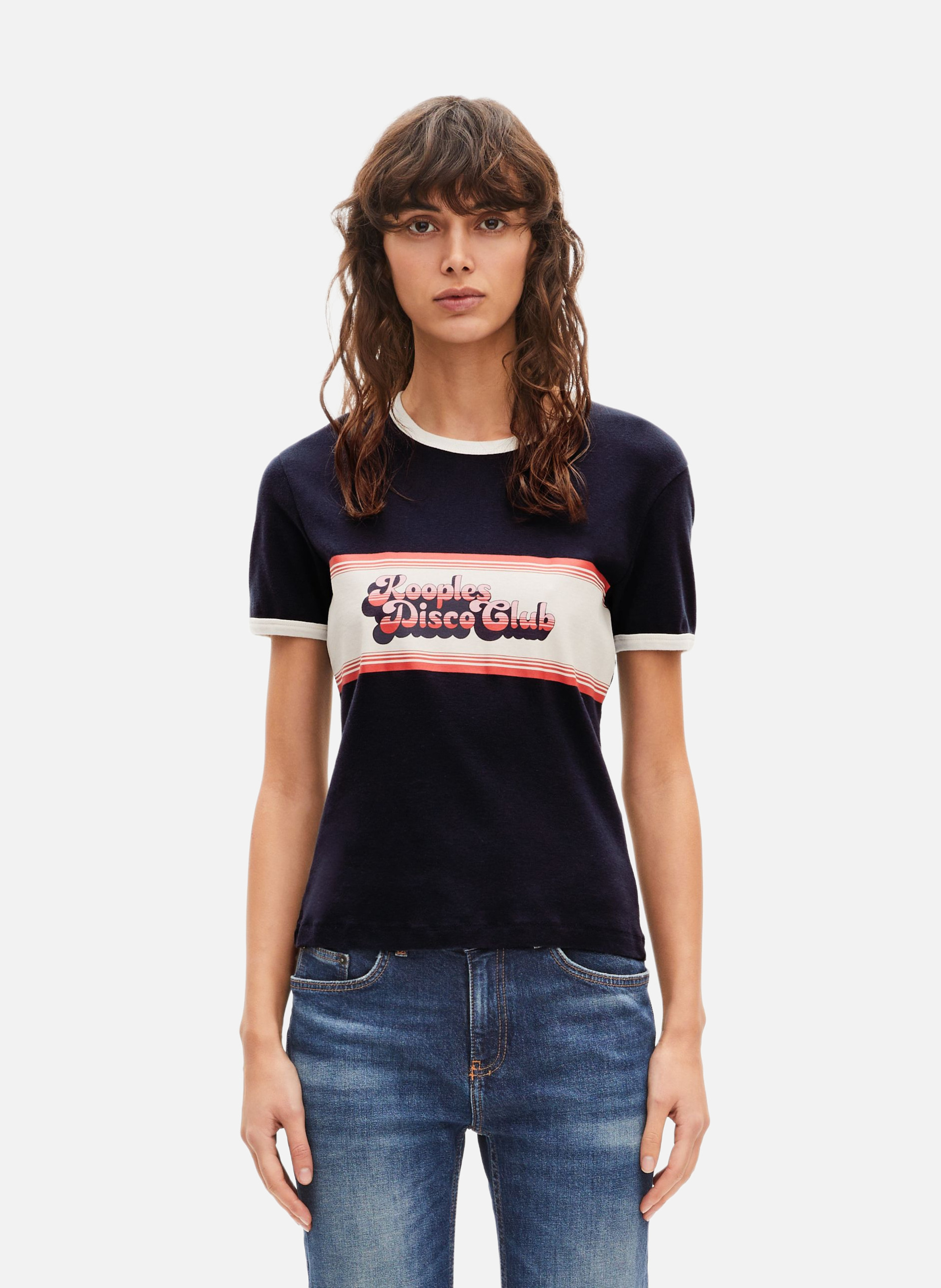 T-shirt with screen printing THE KOOPLES Blue