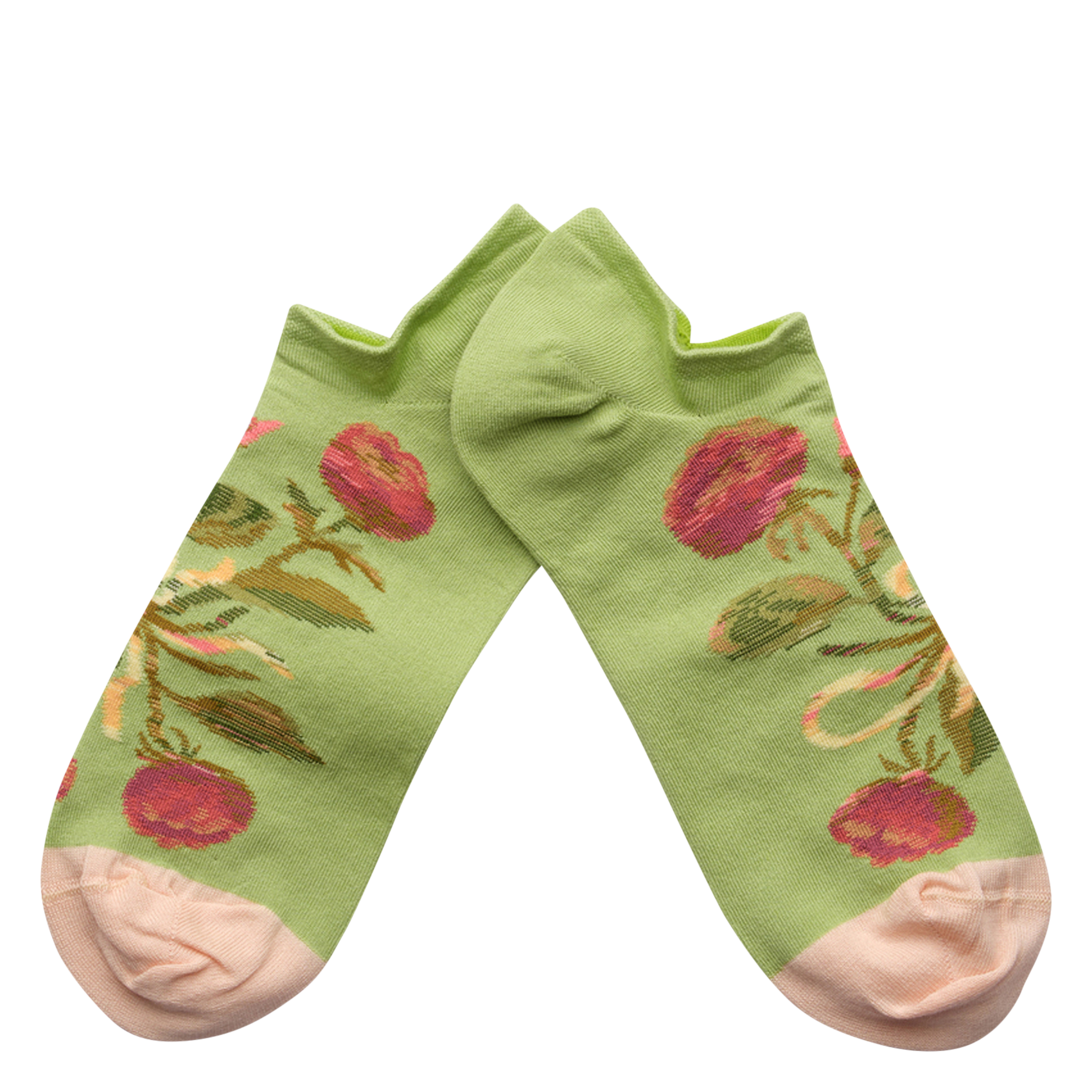 Floral pattern ankle socks in blended cotton. BONNE MAISON Multicolored