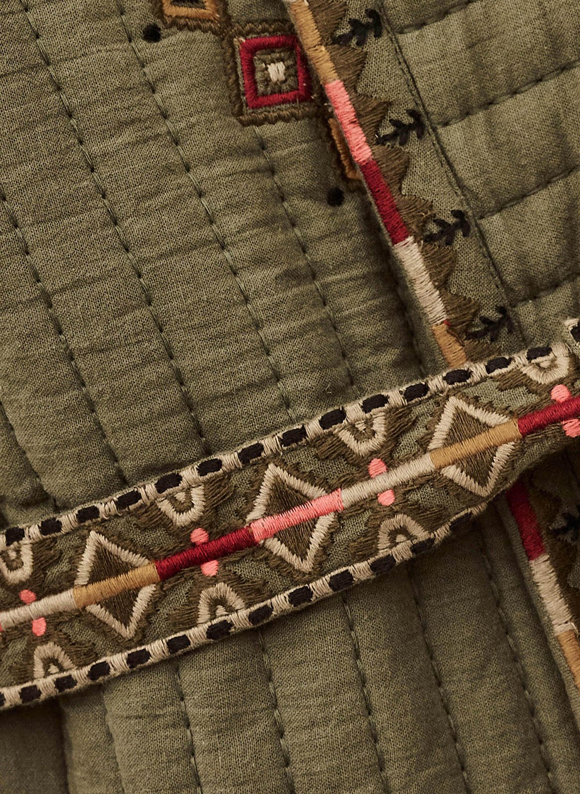 Veste col châle en coton BA&SH Kaki