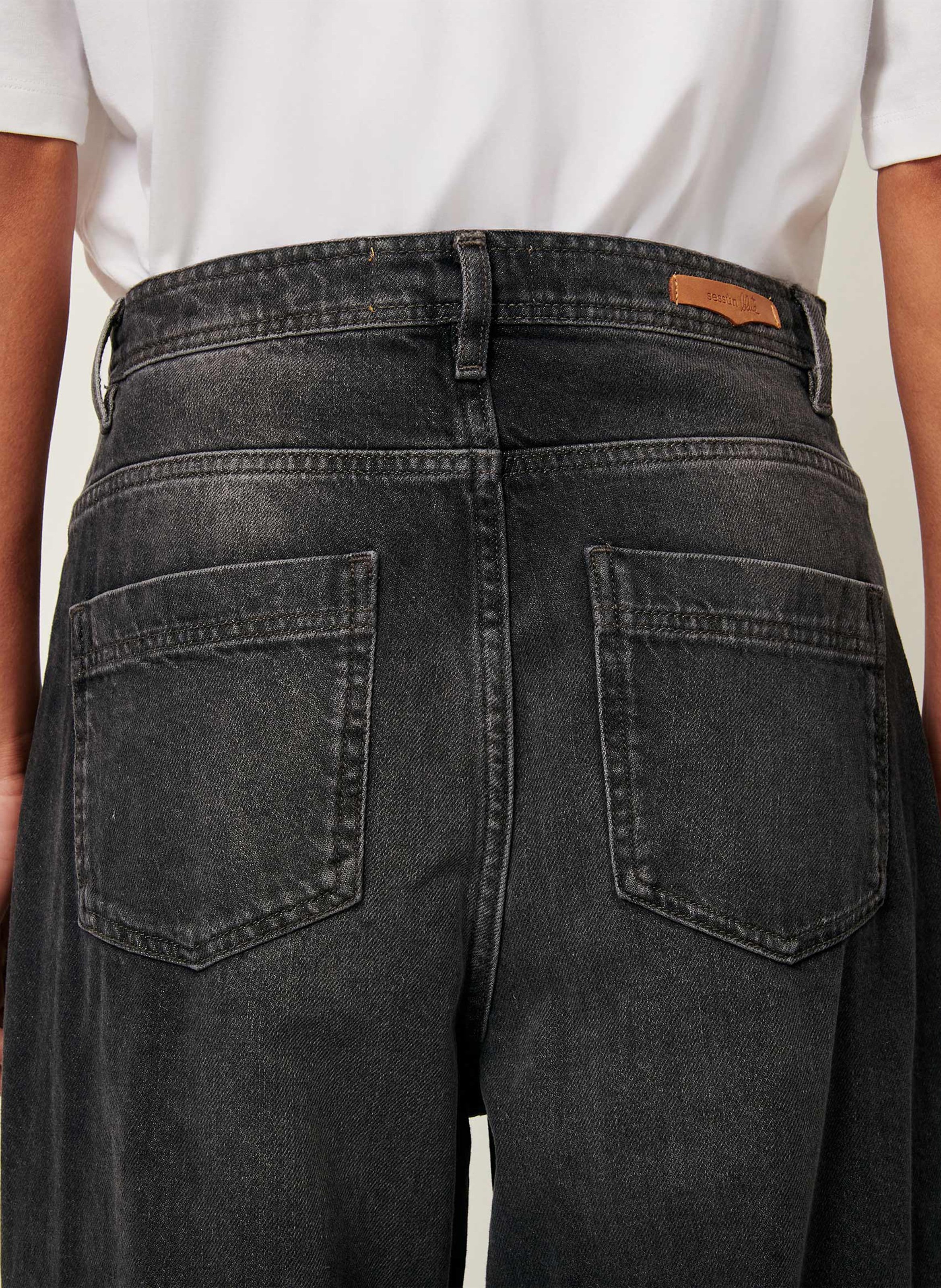 High-rise faded straight-leg jeans SESSUN Grey