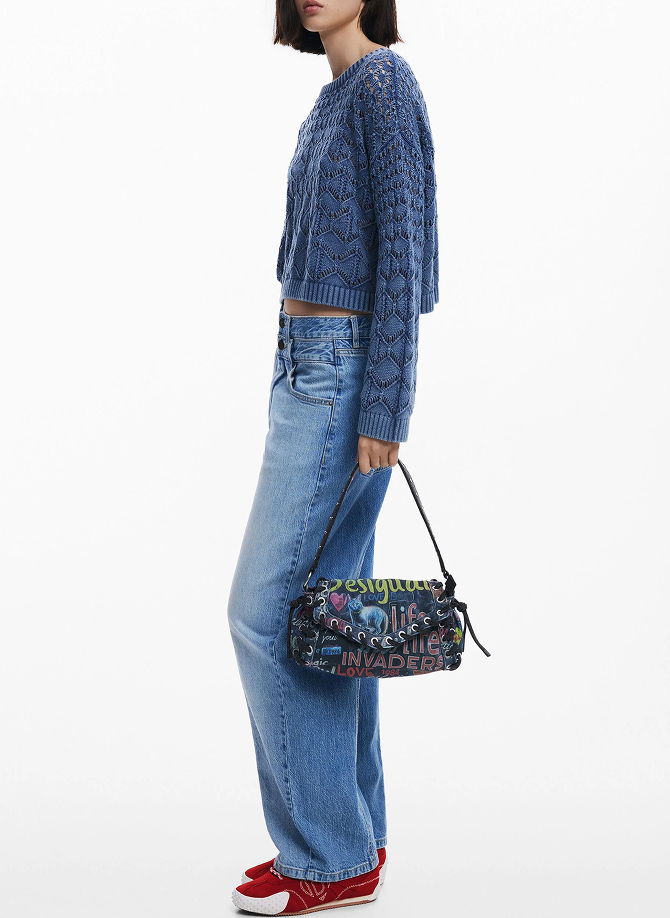 Handtasche aus bedruckter Baumwollmischung DESIGUAL Mehrfarbig