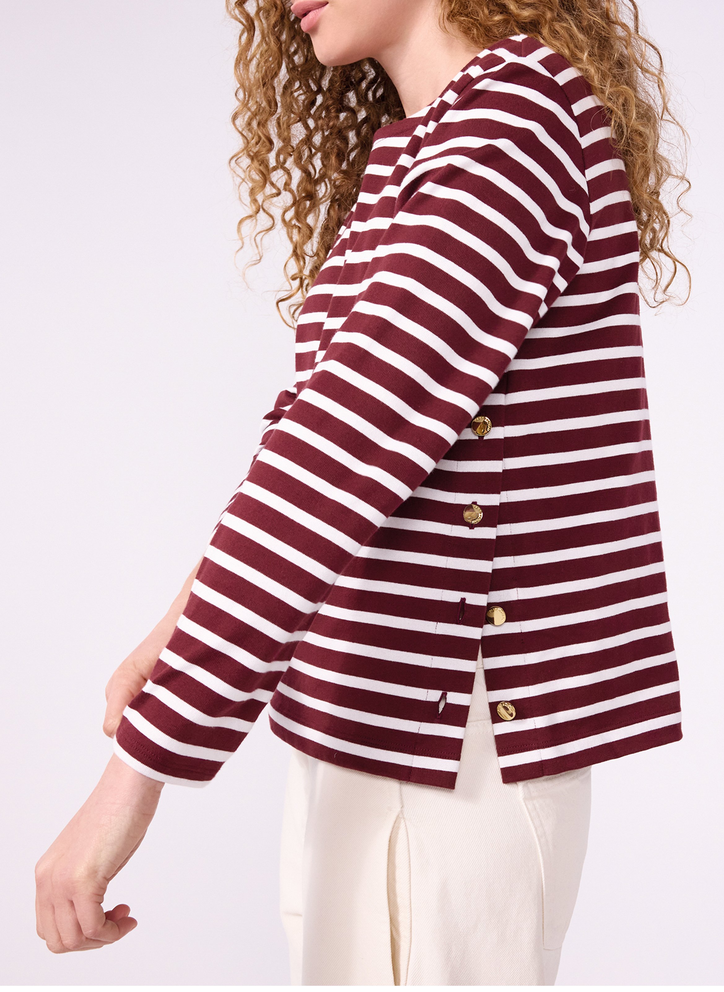 Tee-shirt droit à rayures PETIT BATEAU Multicolore