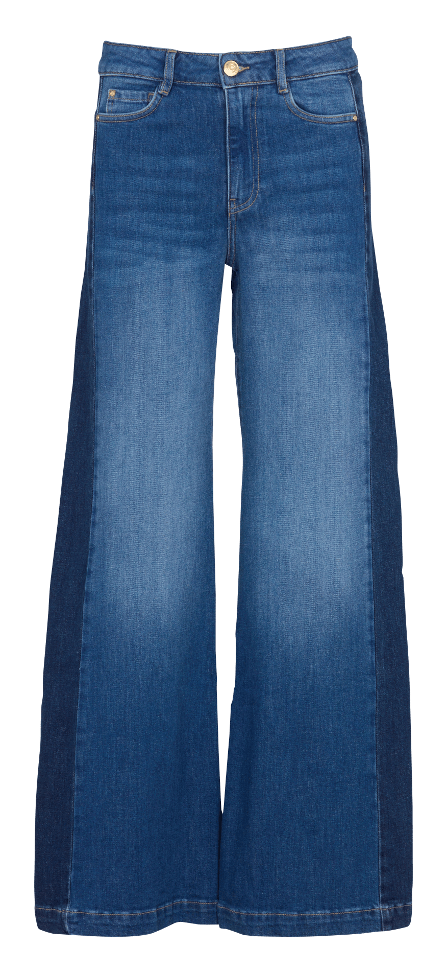 Straight-leg faded cotton-blend jeans MAISON 123 Blue