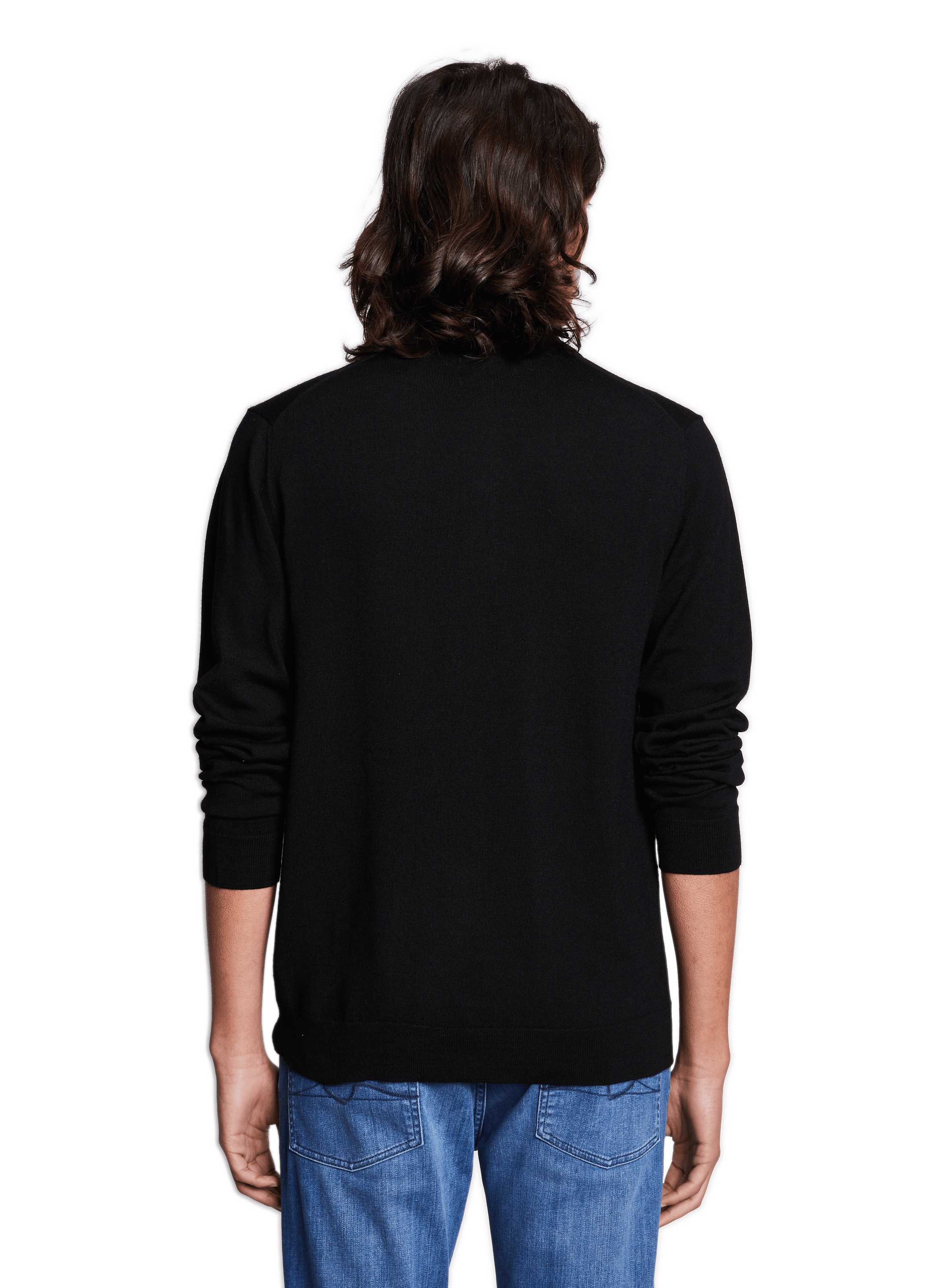 Long-sleeve merino wool flex-p polo | Black AU PRINTEMPS PARIS Men
