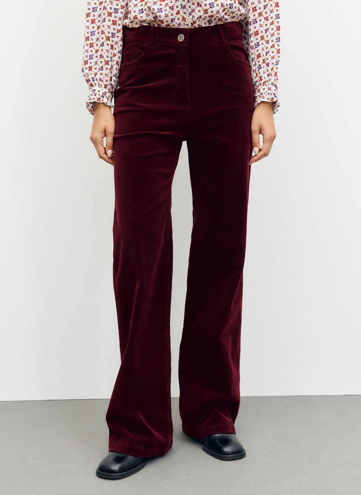 Weites Cord-Samt-Hose aus Baumwollmischung GERARD DAREL Rot
