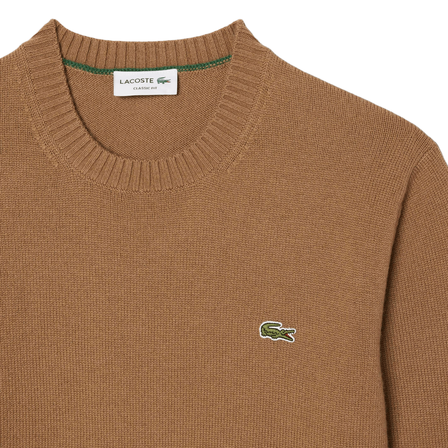 Fine wool sweater LACOSTE Brown
