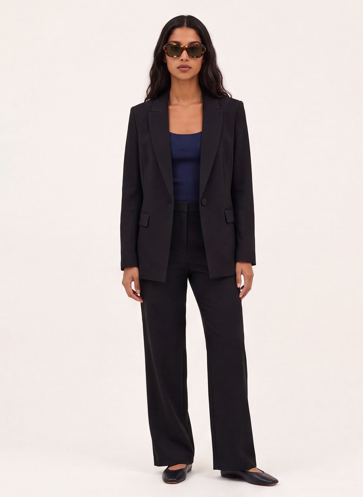 Fitted jacket with tailored collar KOOKAI Black