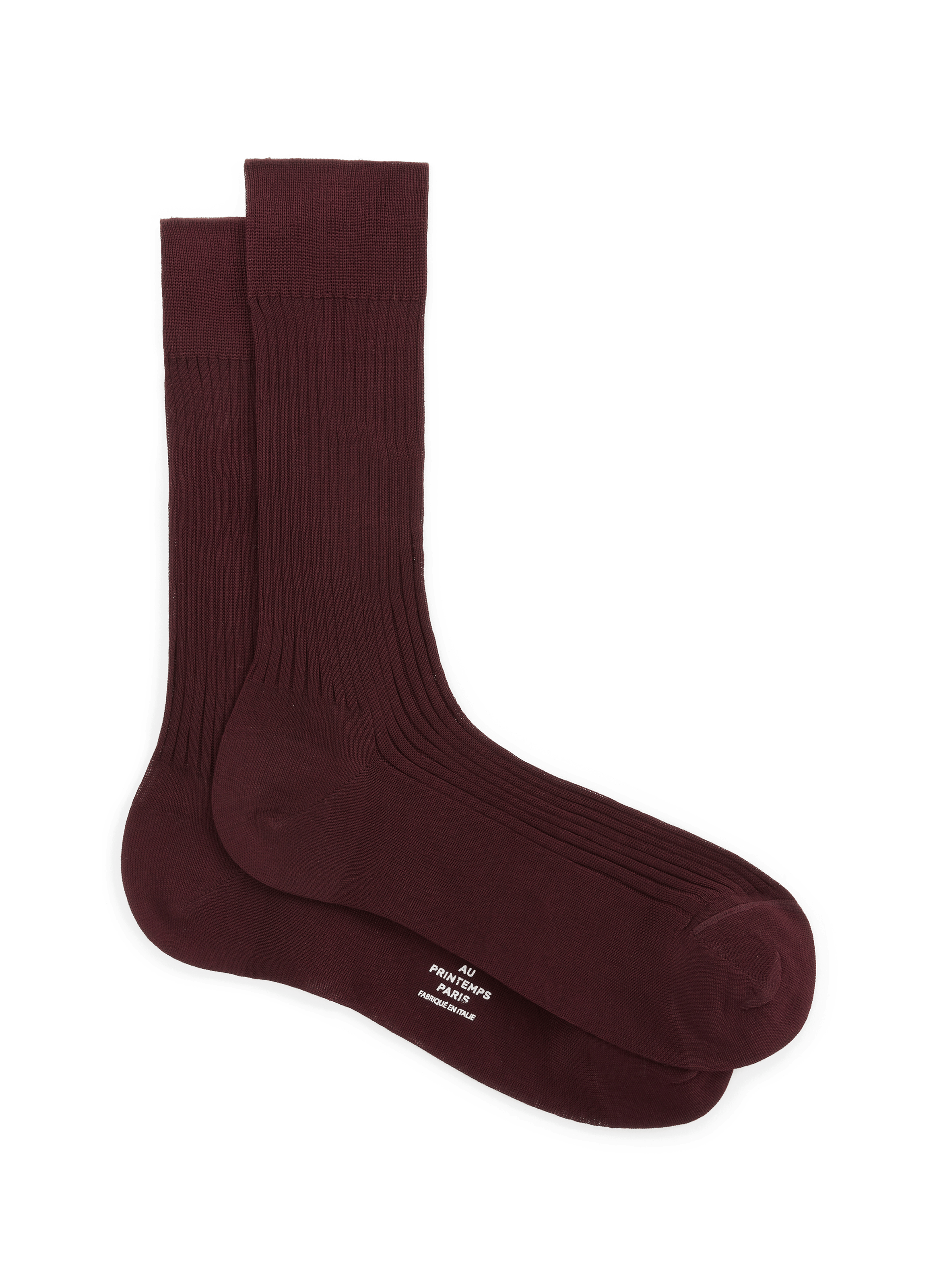 Roma-Ch cotton socks in plain ecru AU PRINTEMPS PARIS