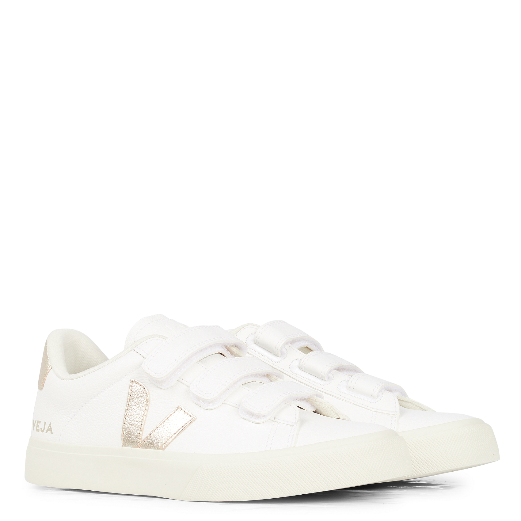 Leather low-top sneakers White