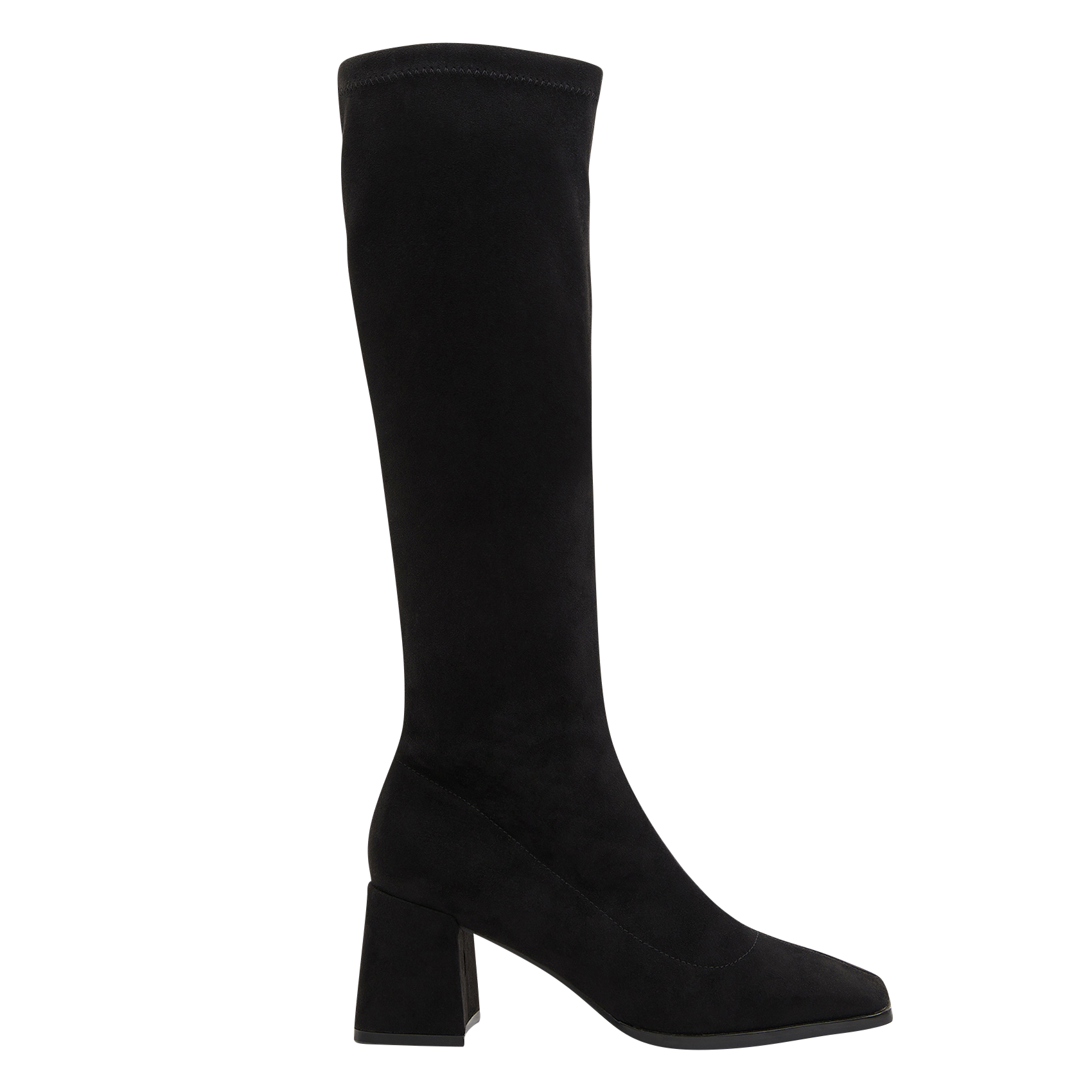 Heeled suede boots BlackMINELLI