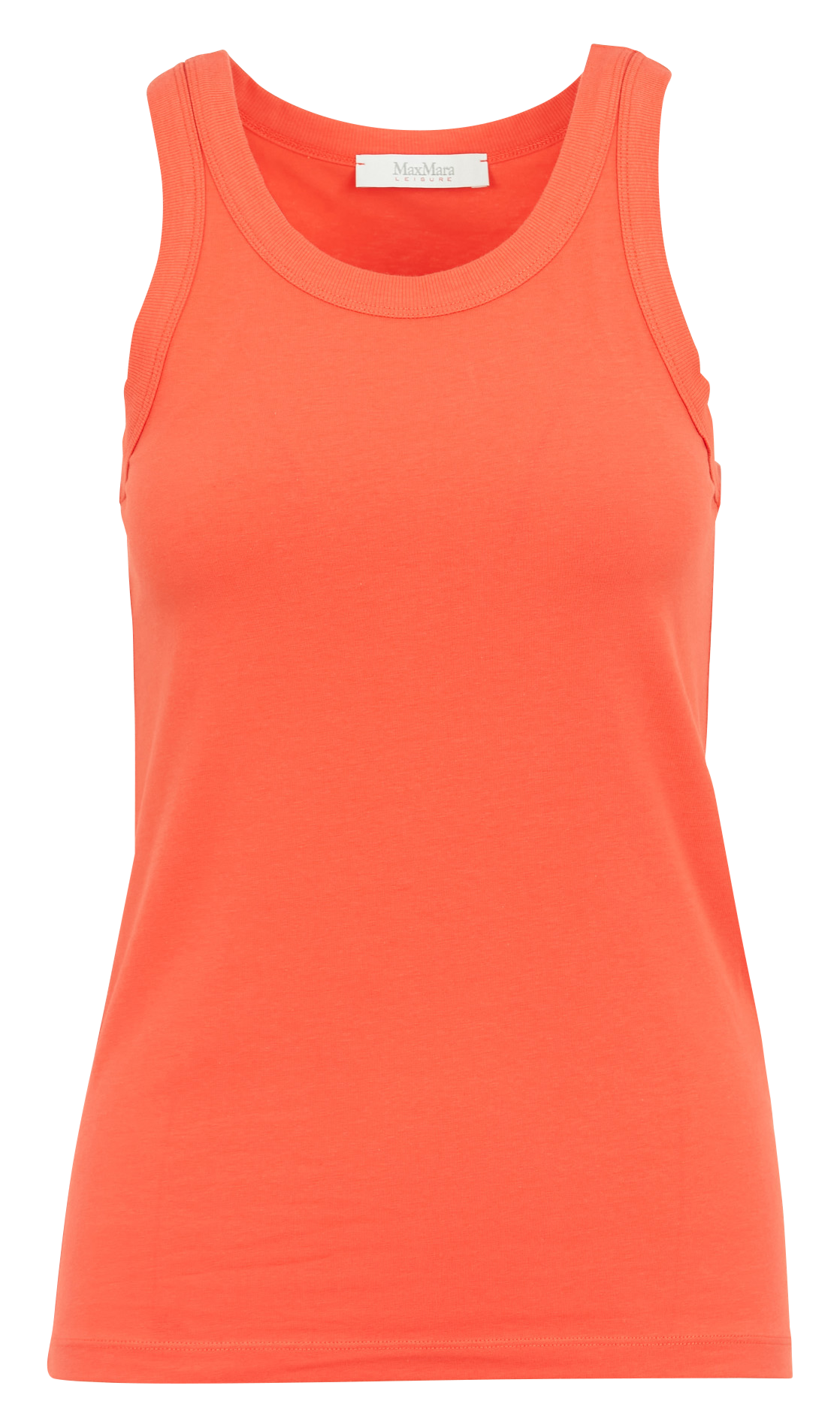 Round-neck cotton-blend tank top MAX MARA LEISURE Orange