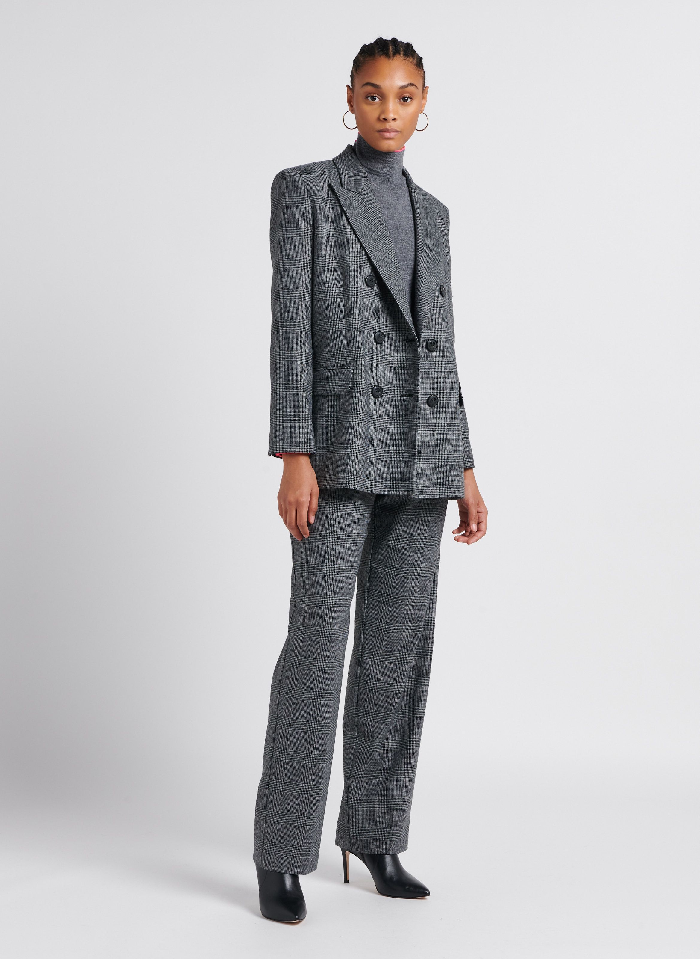 Grey tailored shop jacket women's