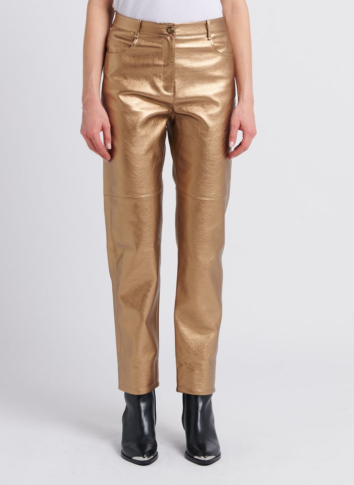 Buy Golden Fitted Pants Online - Shop for W