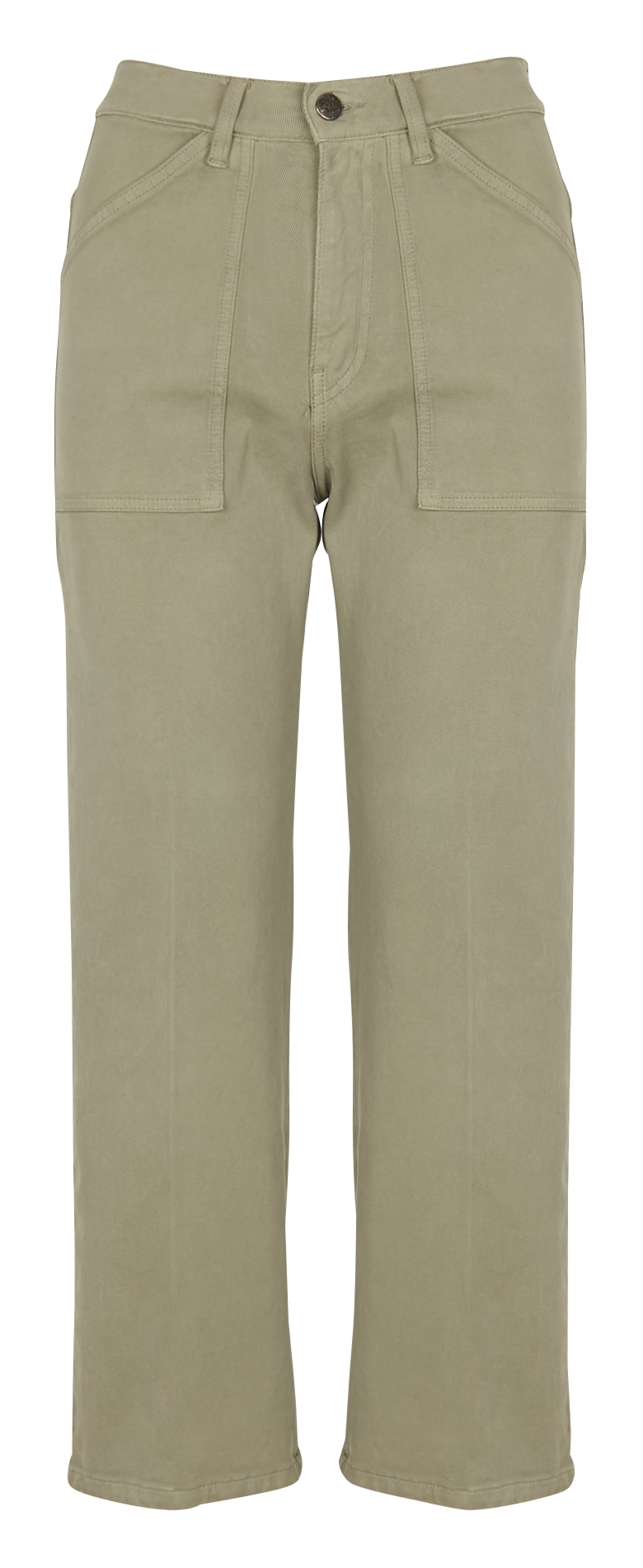 Cropped stretch cotton jeans ACQUAVERDE Khaki