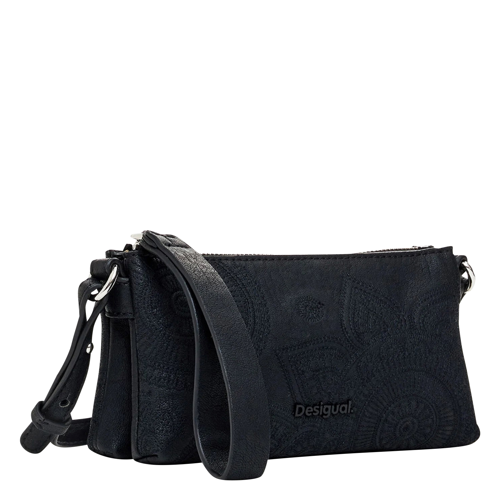 Bandoulière Sac Desigual En Cuir Sac Bandoulière Brodé Effet Cuir