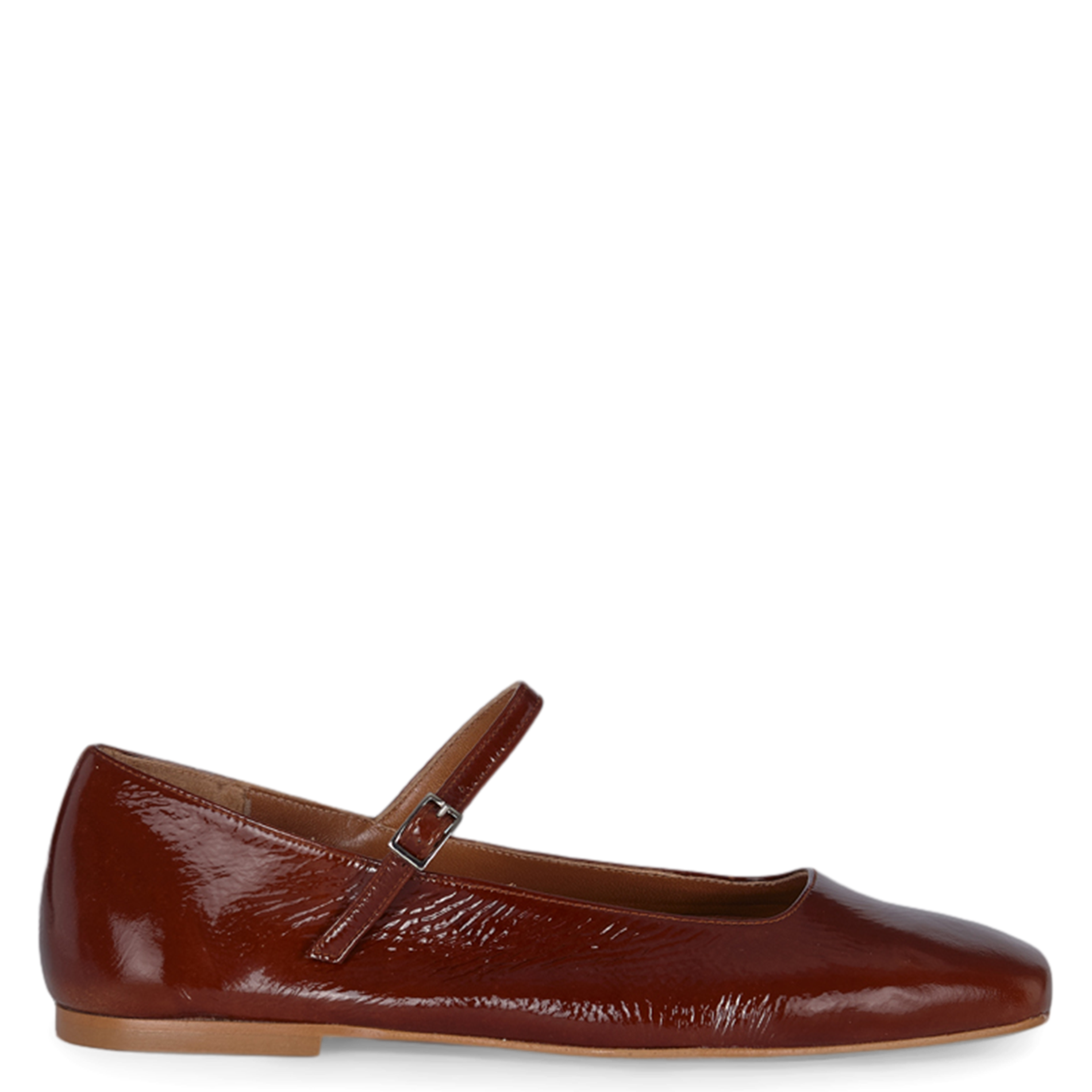 Jane patent leather ballet pumps AUGUSTA Brown