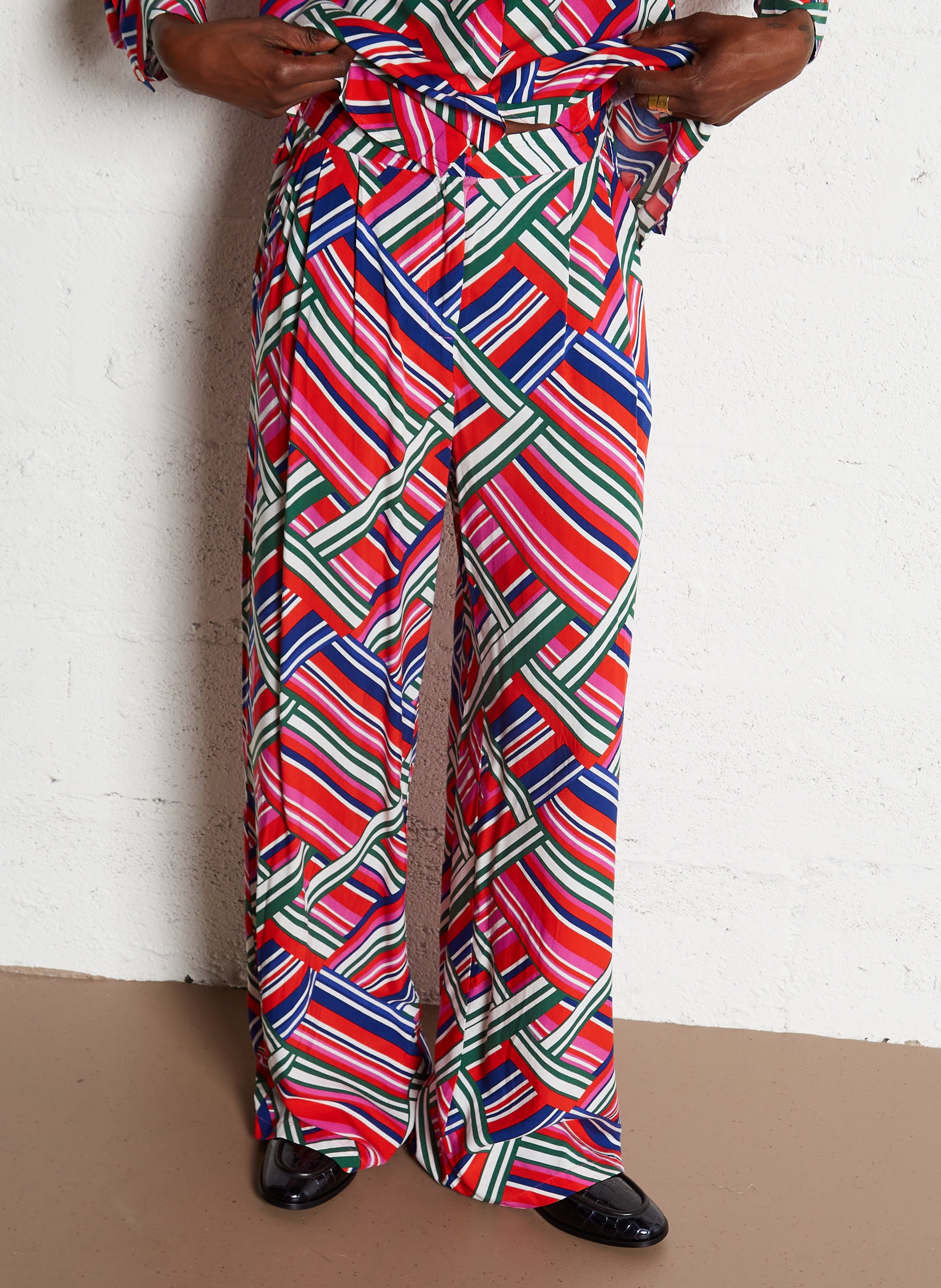Norton printed straight trousers LA PETITE ETOILE Multicolored