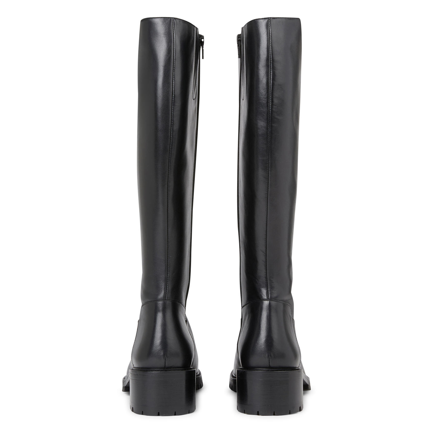 Bottes hautes crantées en cuir  MELLOW YELLOW Noir