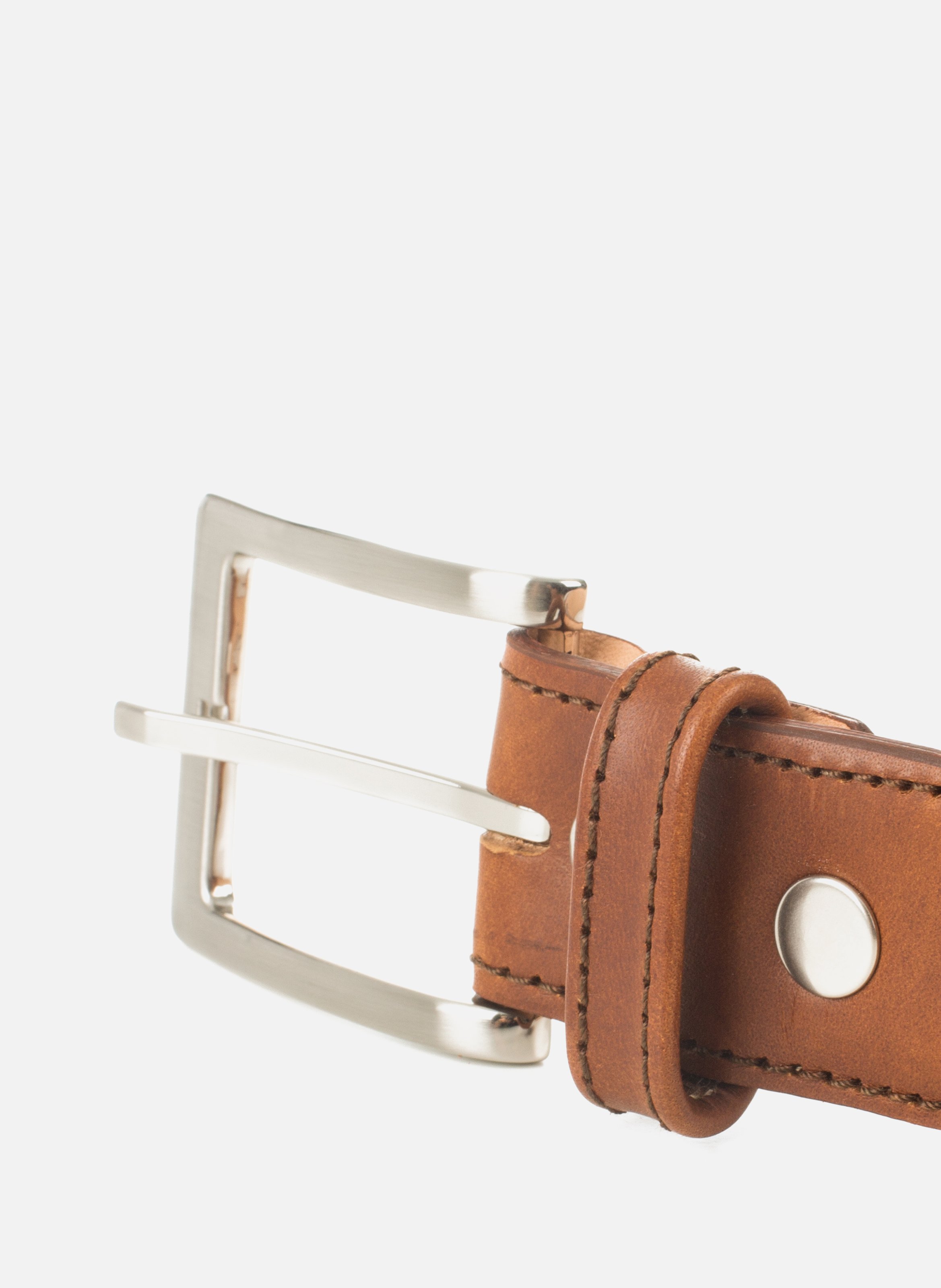 Classic smooth leather belt JULES & JENN Brown