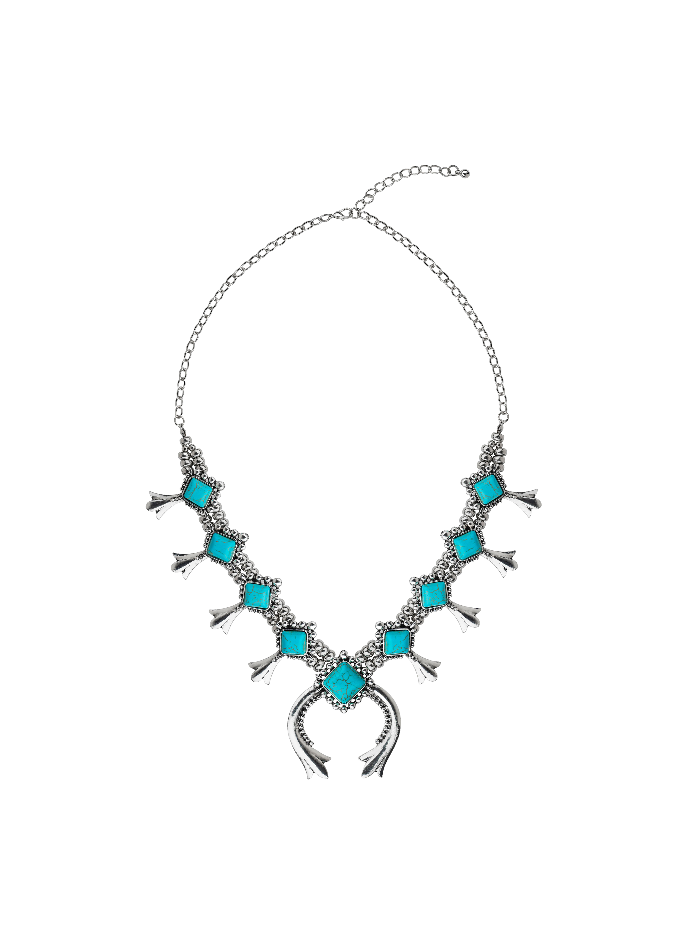 Necklace with silver-plated brass pendant HIPANEMA Silver