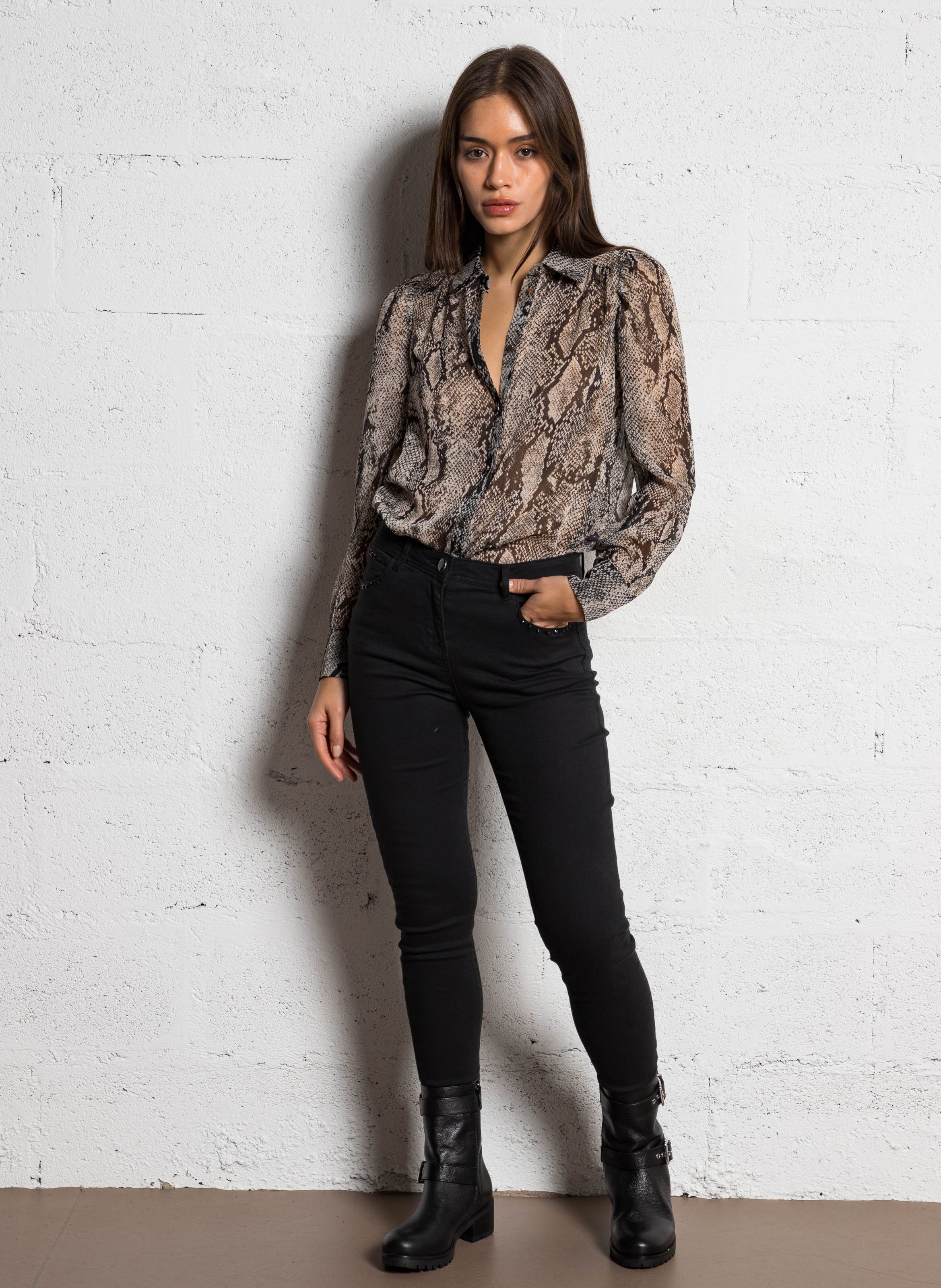 Chemise droite fluide à imprimé  MORGAN Multicolore