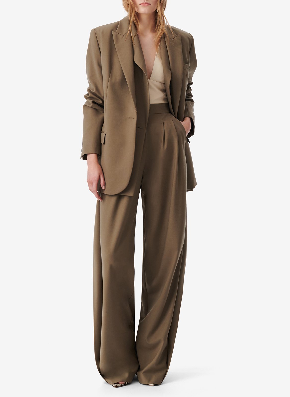 Wide trousers IRO Khaki