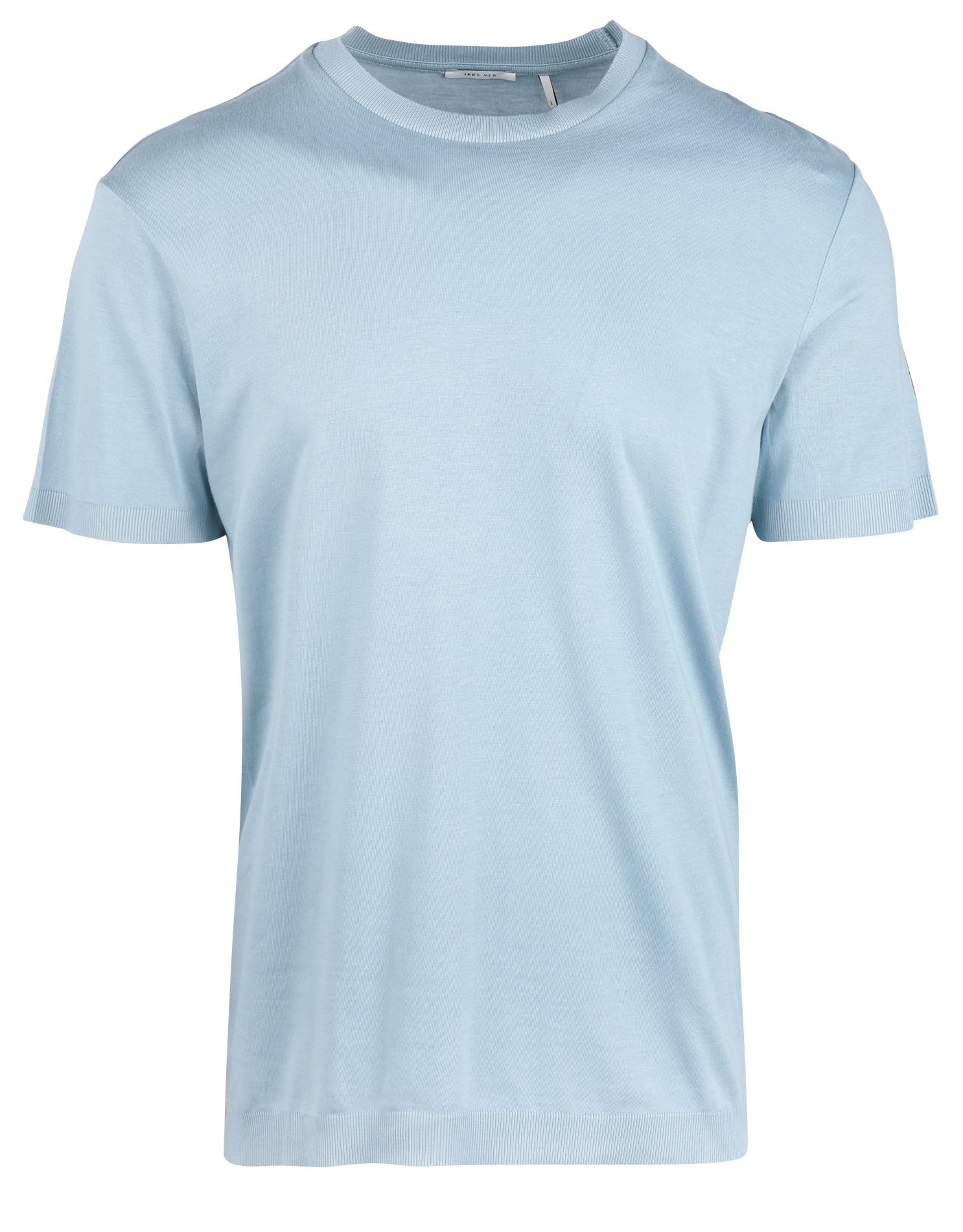Tee-shirt droit col rond en coton mélangé IKKS Bleu