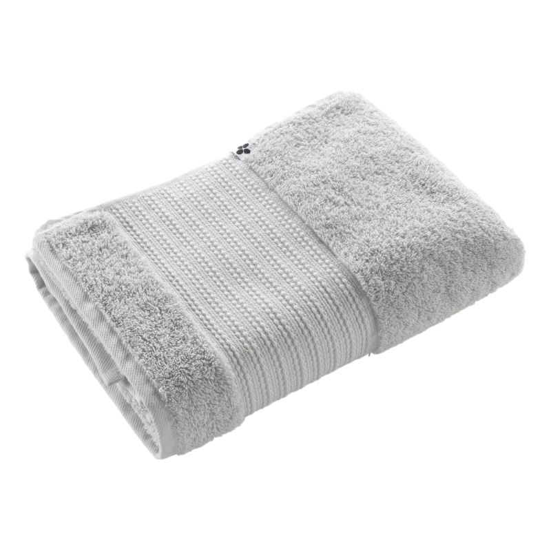 100% combed cotton bath towel L'EFFET PAPILLON Grey