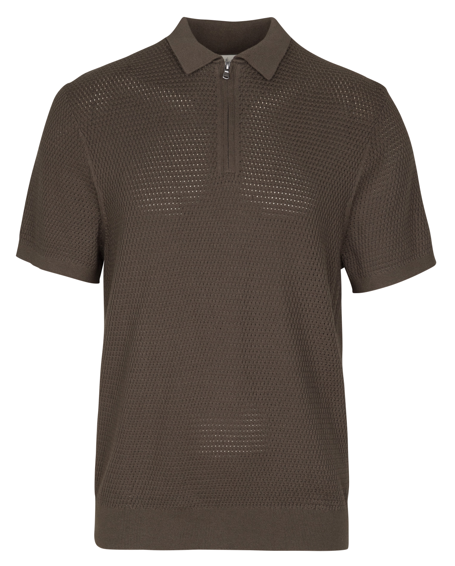 Rechte polo van katoenmix IKKS Kaki