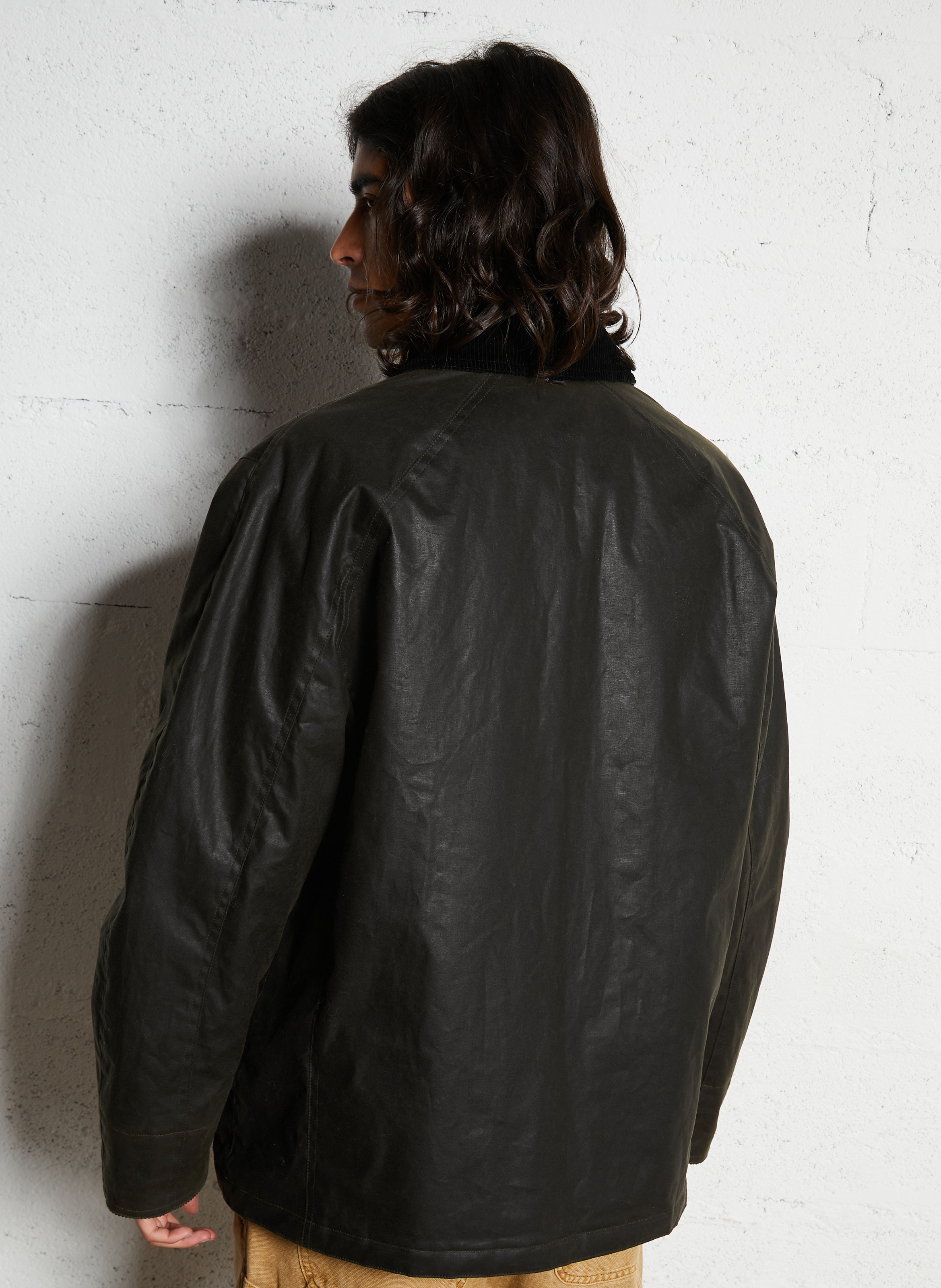 Straight cotton parka IKKS Khaki