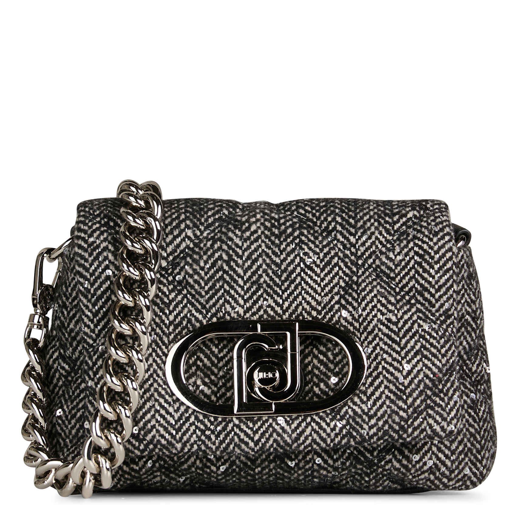 Sac banodulière motif chevrons LIU JO Noir