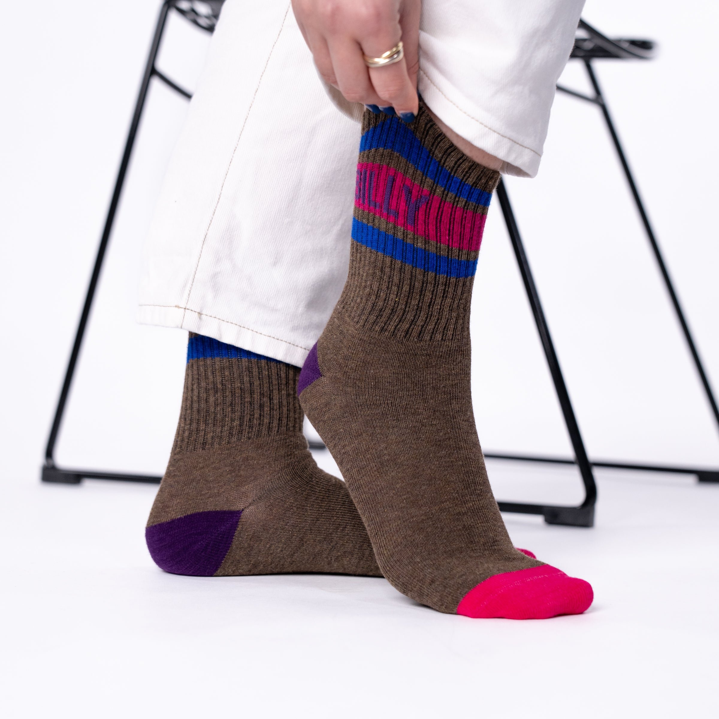 Cotton tennis socks BILLYBELT Brown