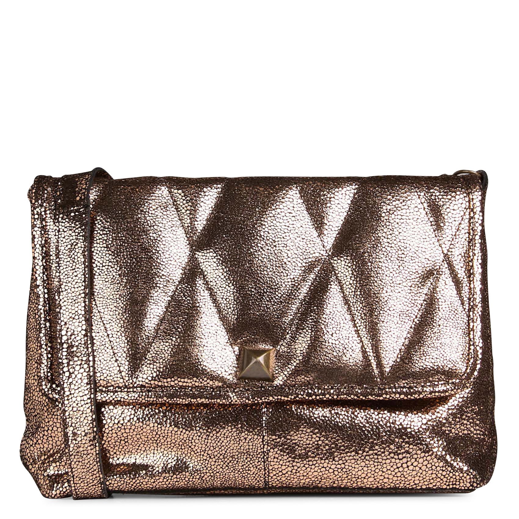 Dori leather shoulder bag PIECES Brown