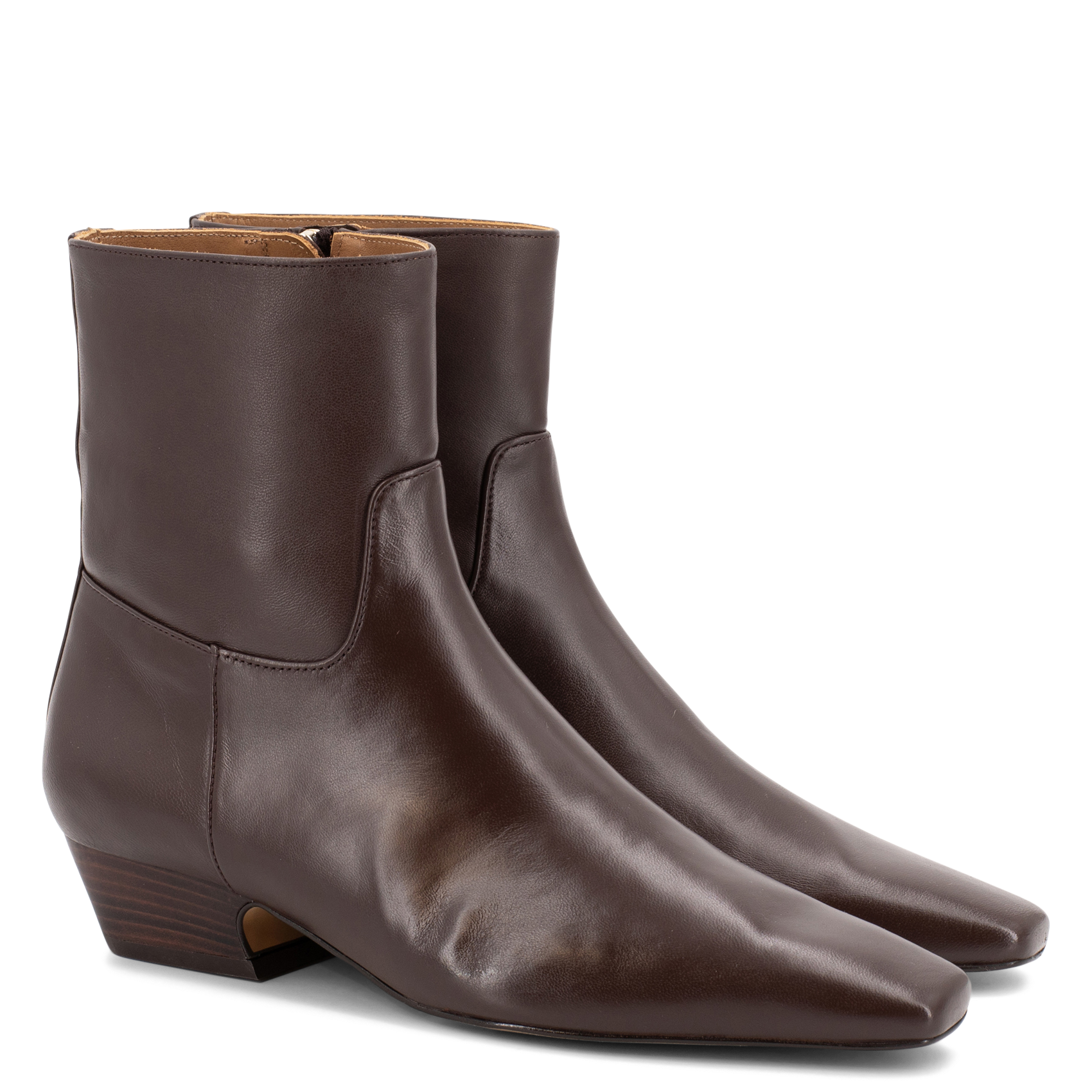 Bianca leather ankle boots TORAL Brown