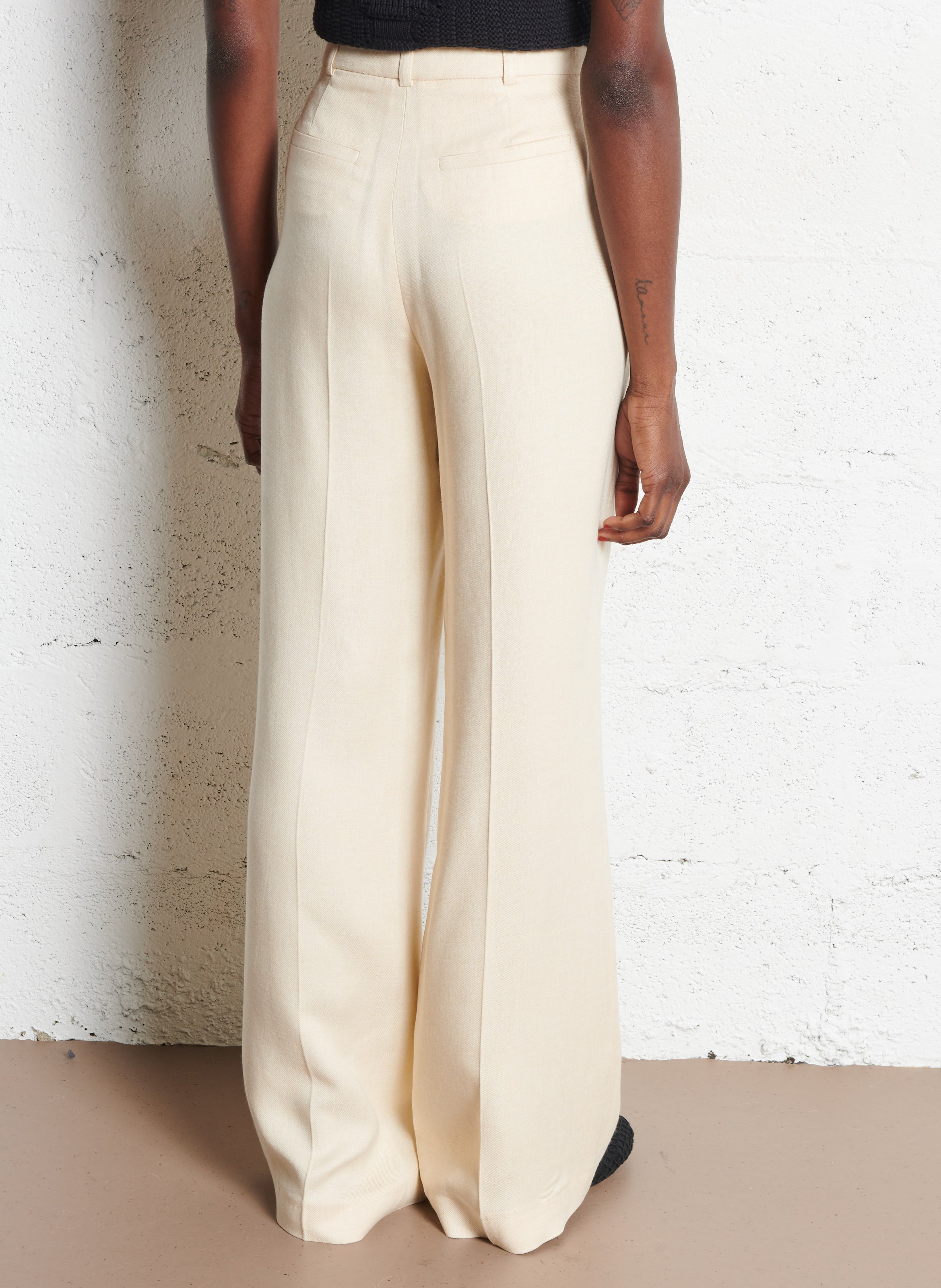 Bandplooibroek MAISON 123 Beige