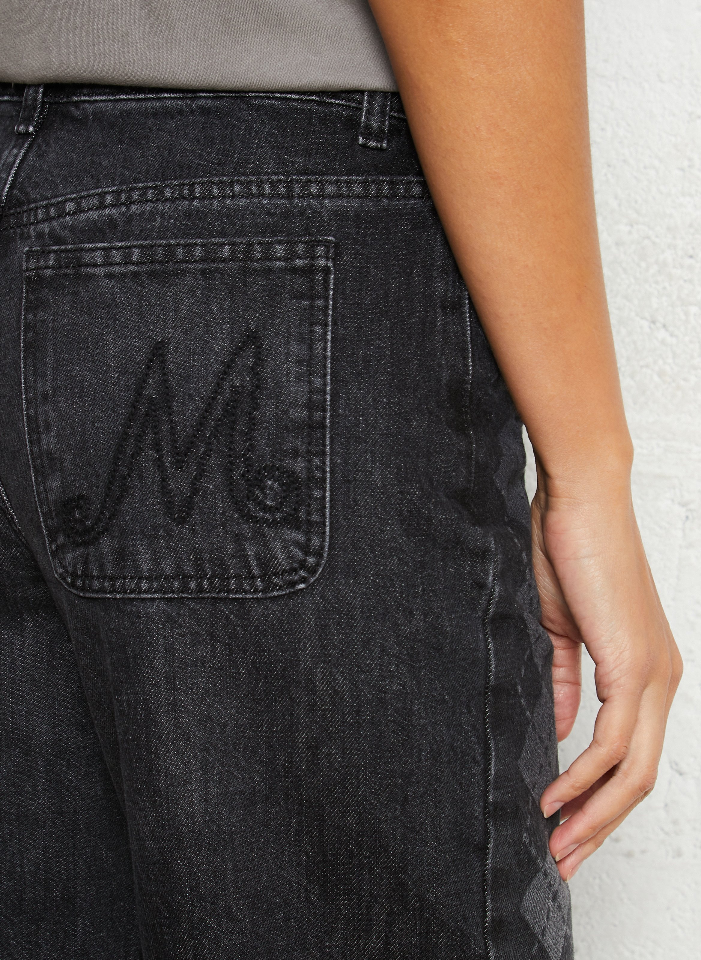 Jean droit taille haute à motifs DAMSON MADDER Gris