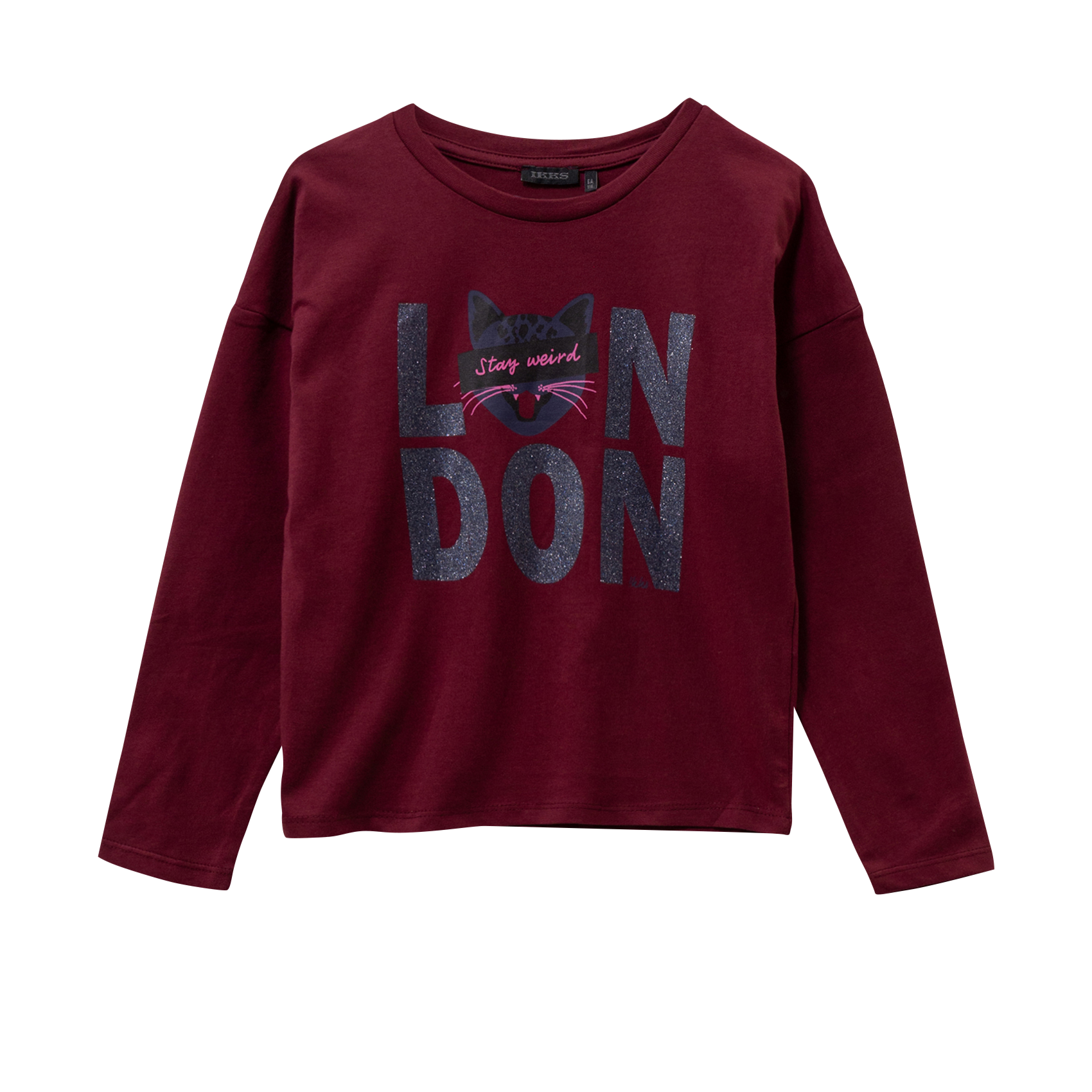 Tee-shirt droit col rond coton IKKS JUNIOR Violet