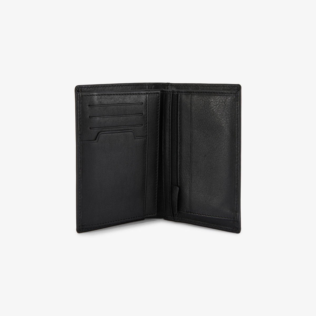 Leather wallet with embossed logo SERGE BLANCO Black