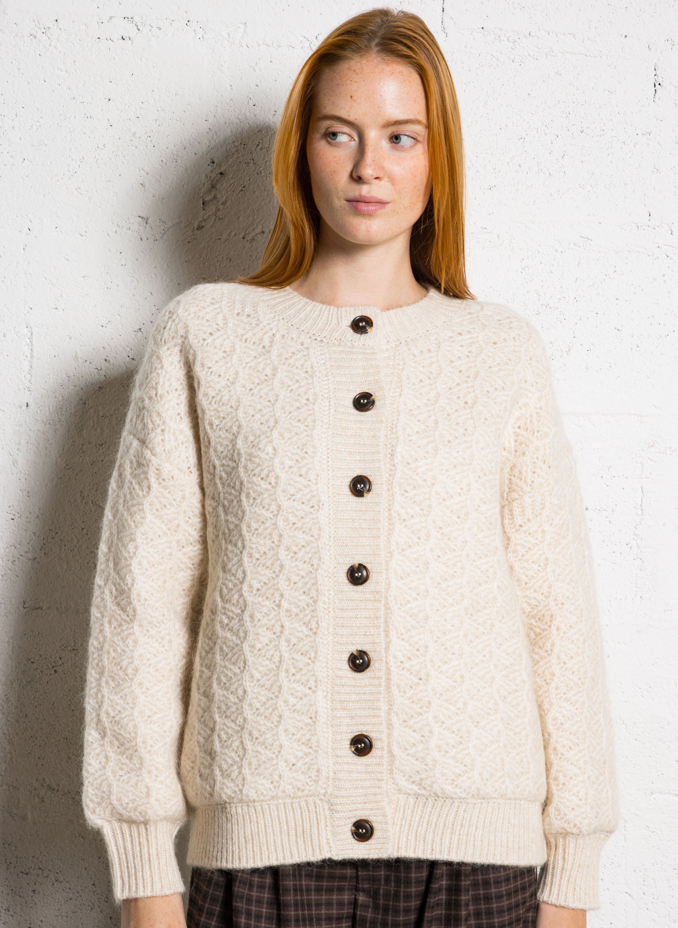 Rechte gebreide vest MAISON 123