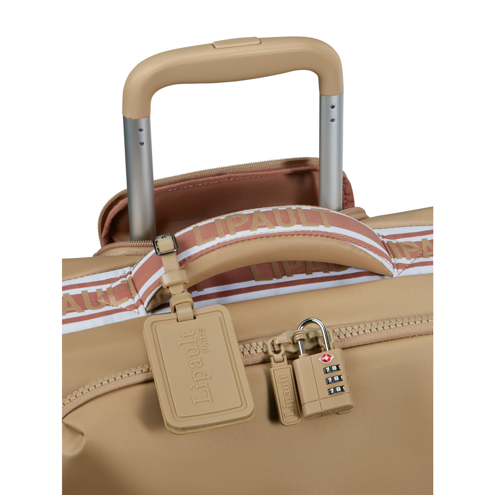 Feather suitcase 4 wheels size L LIPAULT Beige