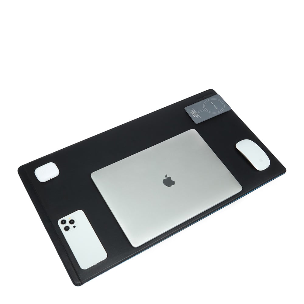 Leather desk pad PIQUADRO Black