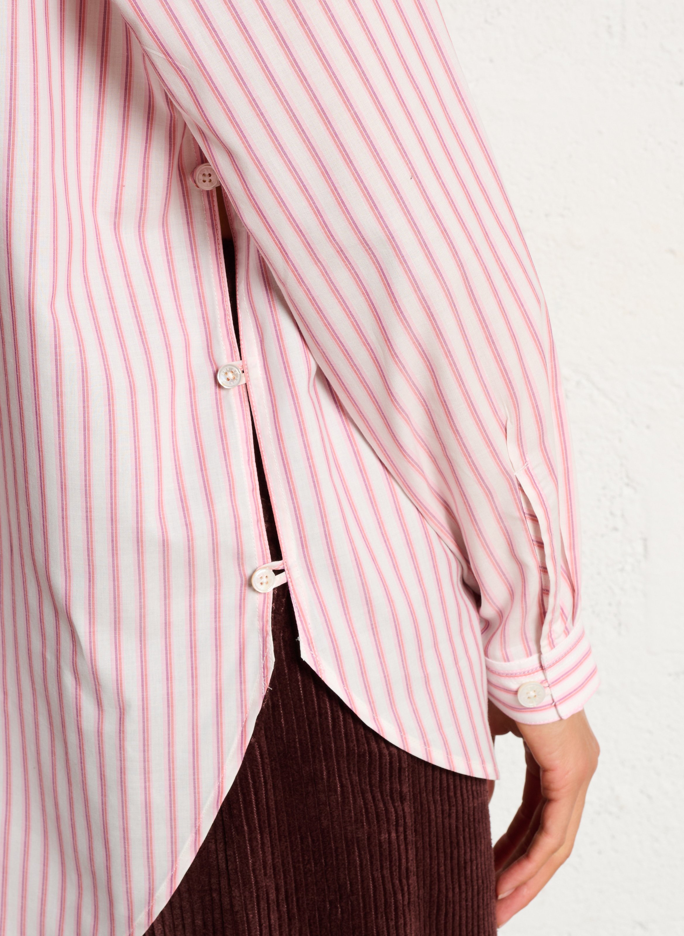 Gestreepte shirt van katoen en zijde mix RUE DE TOKYO Veelkleurig