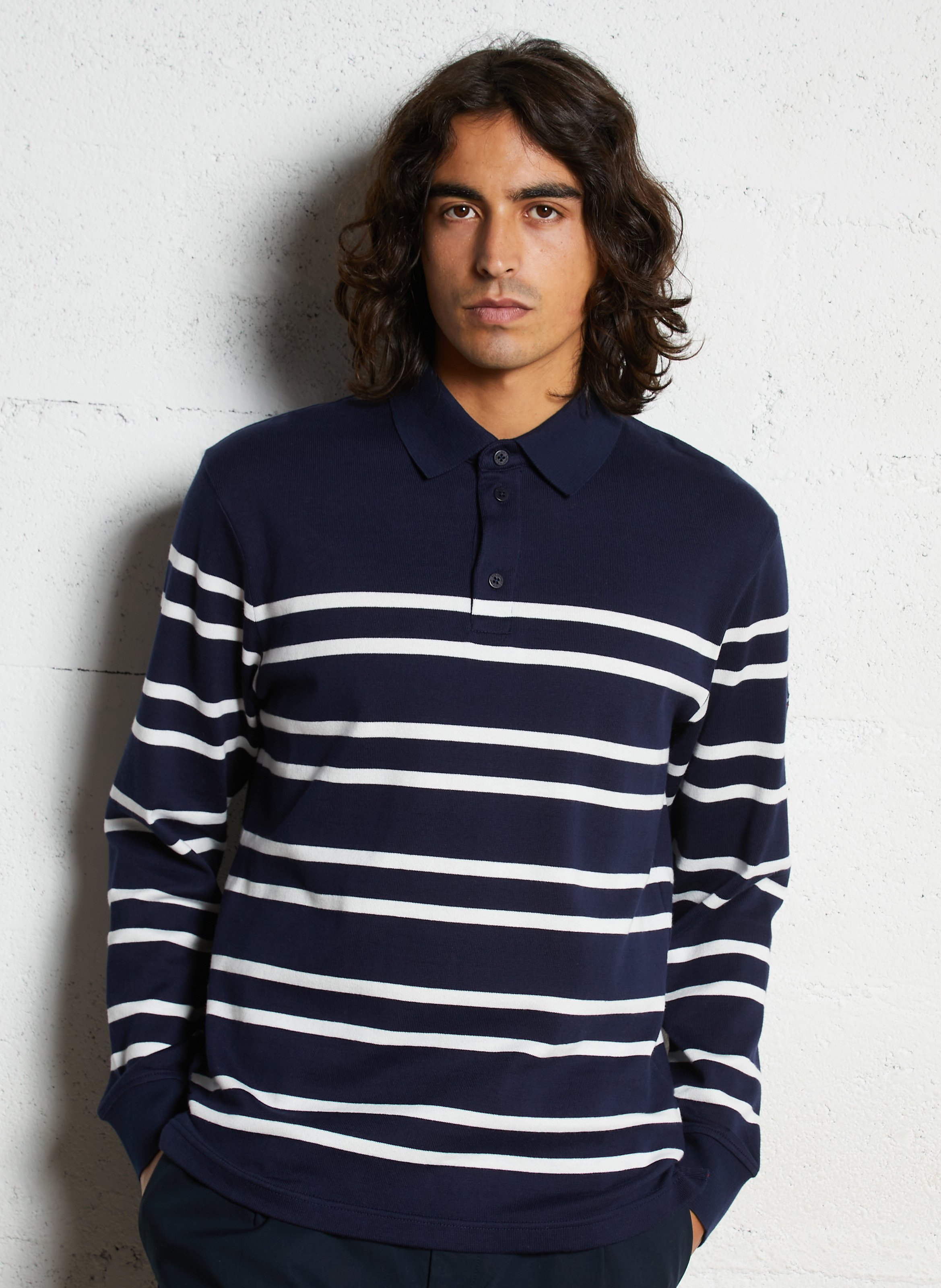 Polo droit en maille en coton ARMOR LUX Bleu