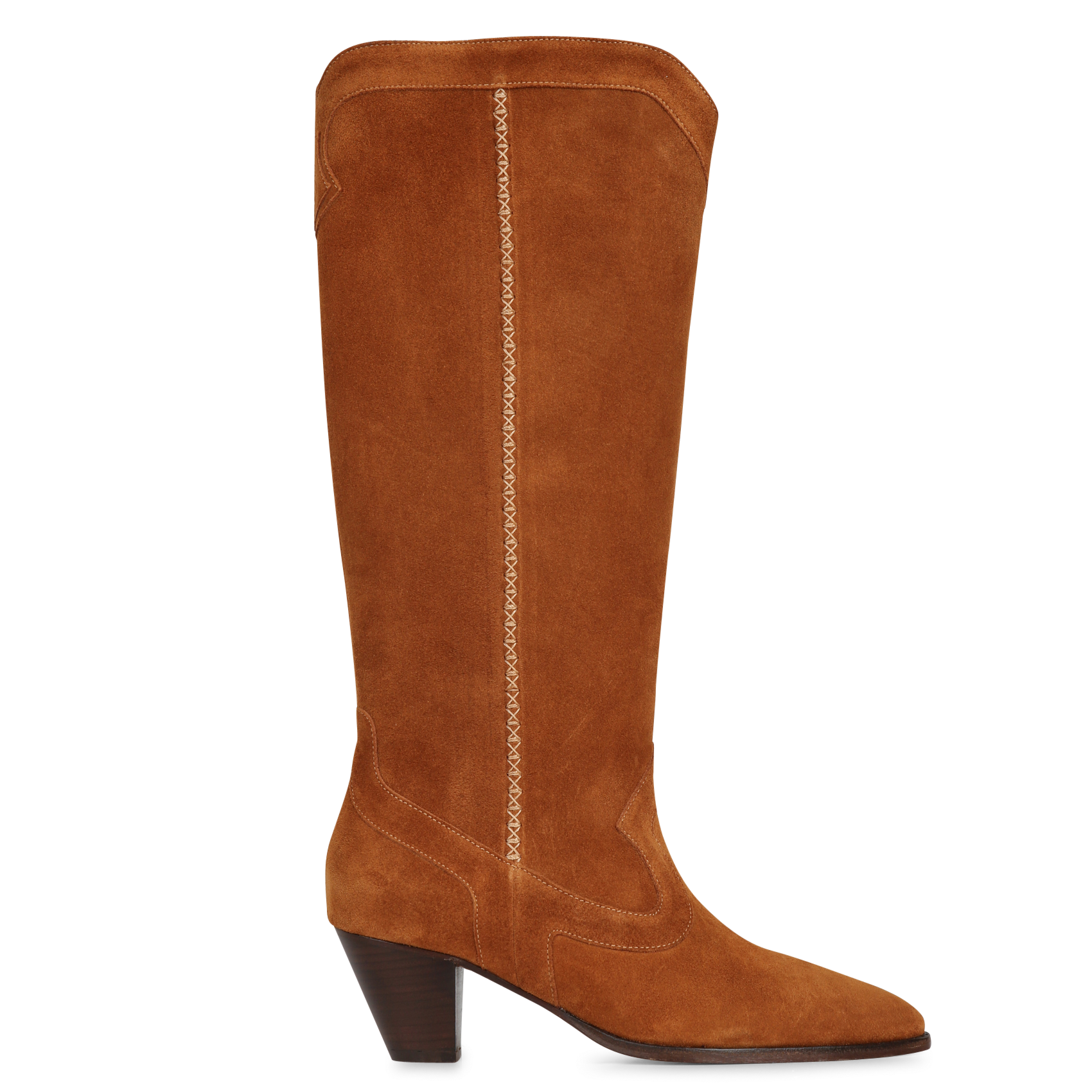Bottes en cuir velours SOCQUE PARIS Beige