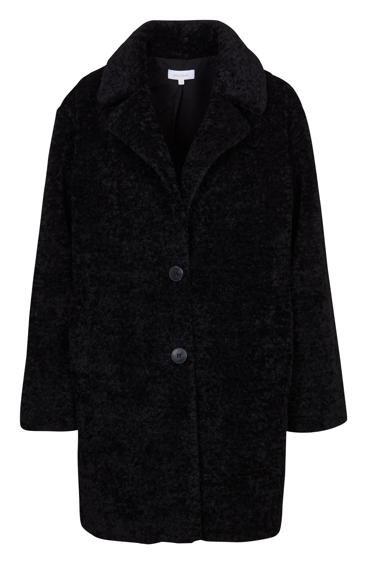 Manteau droit col tailleur KOOKAI Noir