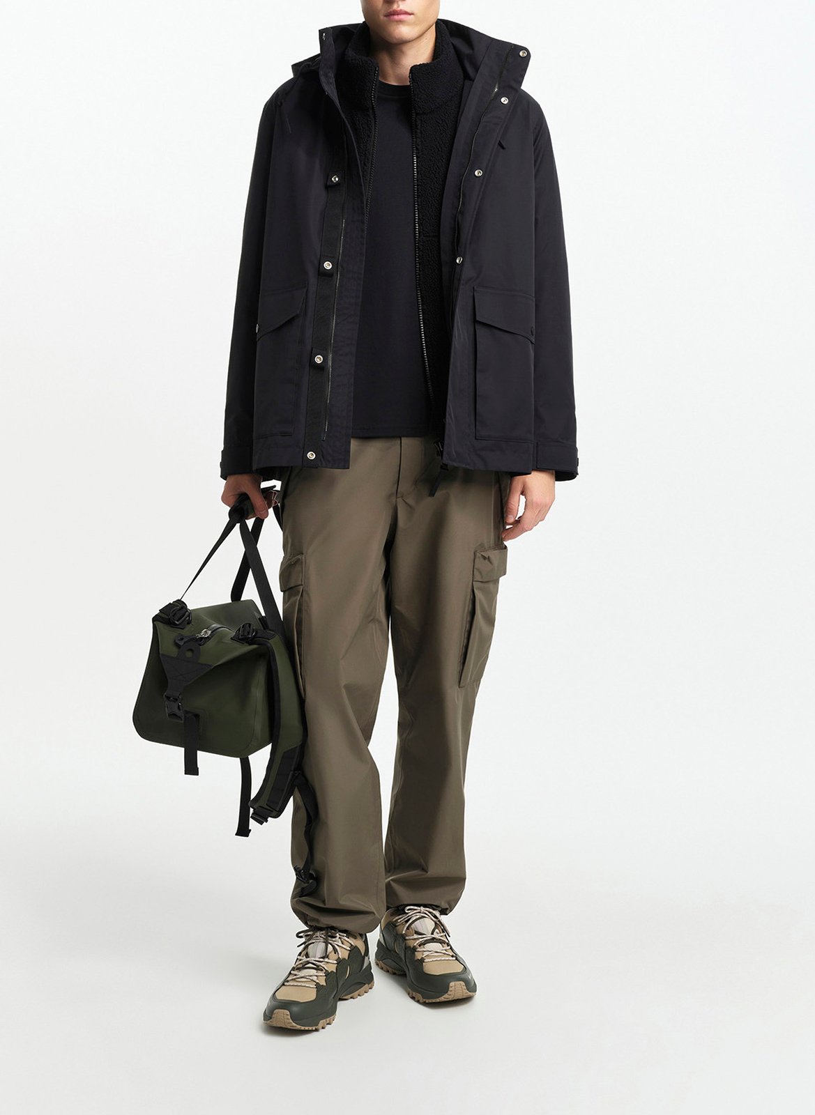 Parka col montant  AIGLE Noir