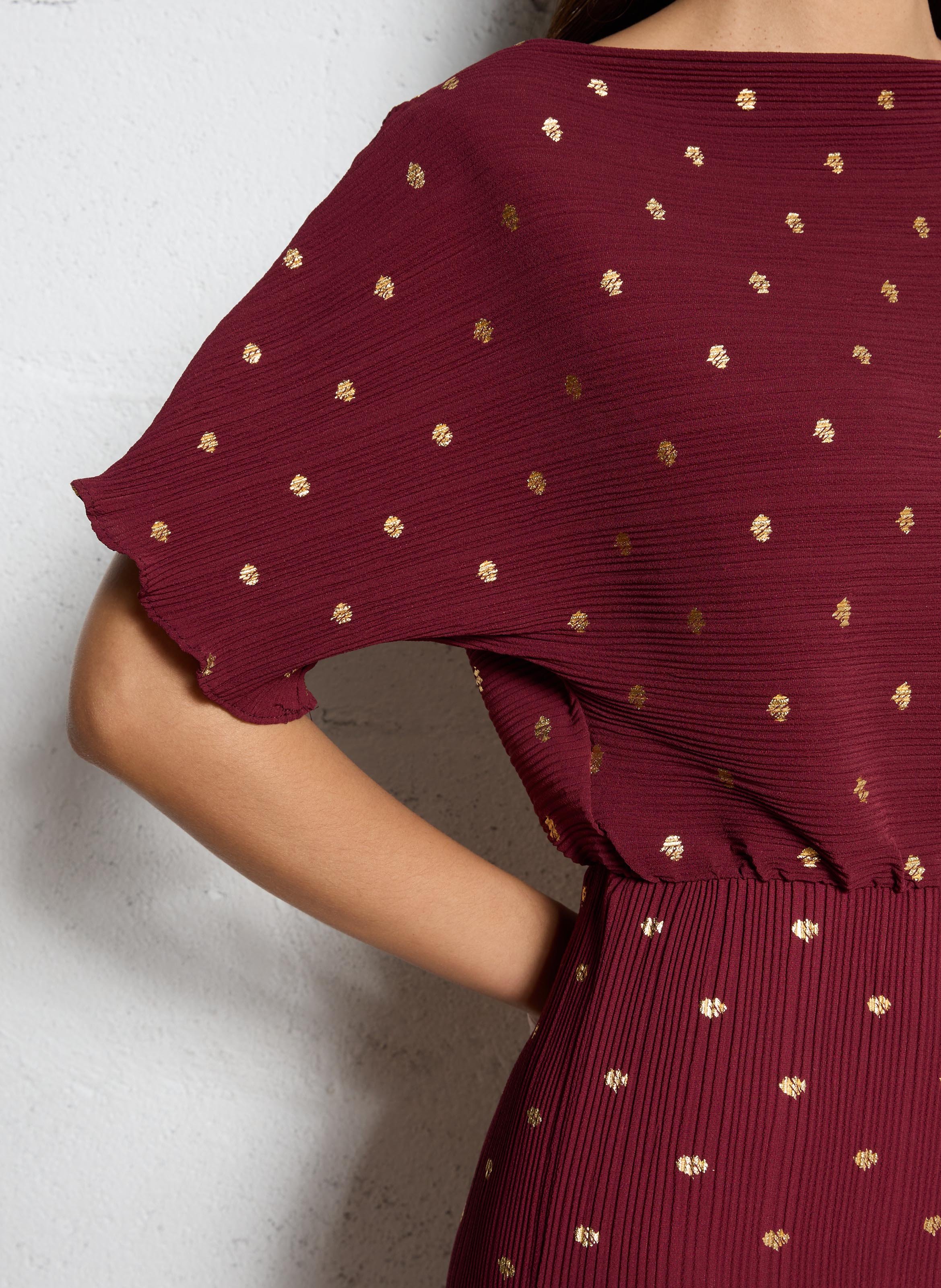 Robe longue col bateau  NEVER FULLY DRESSED Rouge