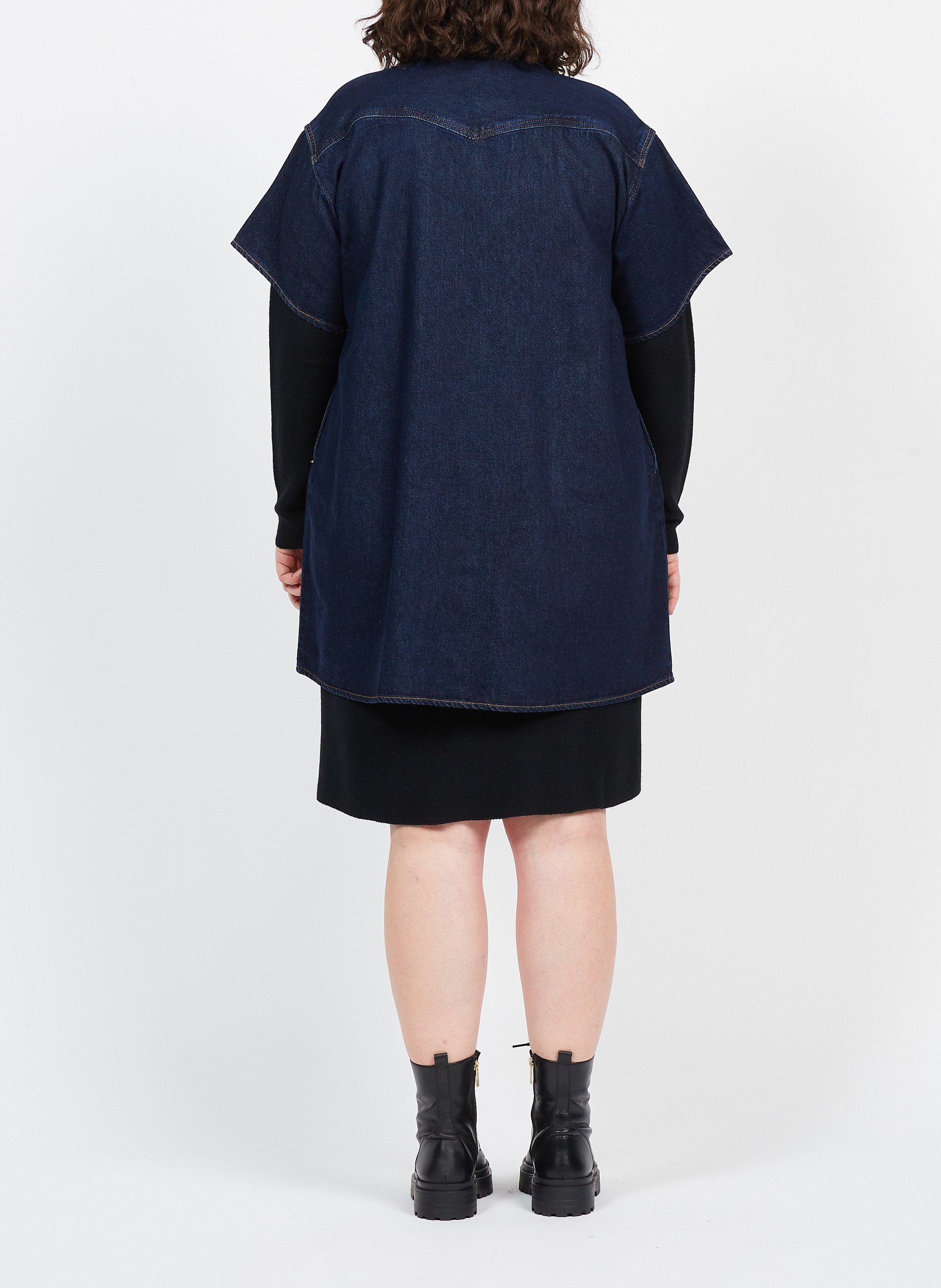Straight cotton denim shirt dress LEVI&#039;S Raw denim