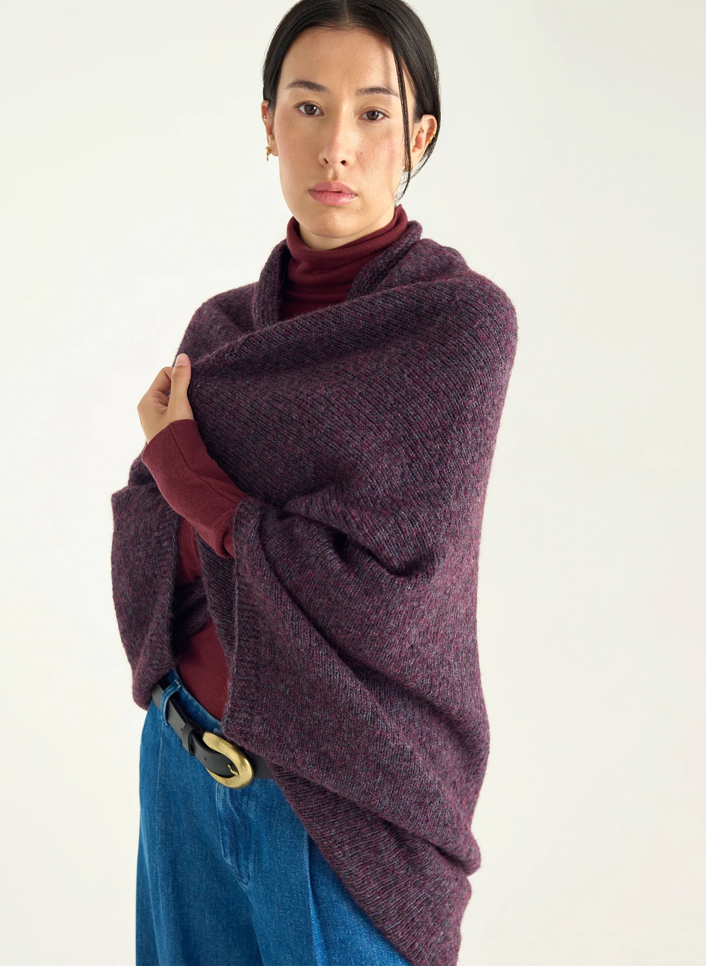 Ärmellose lockere Weste in Uni-Farbe ACOTE Violett